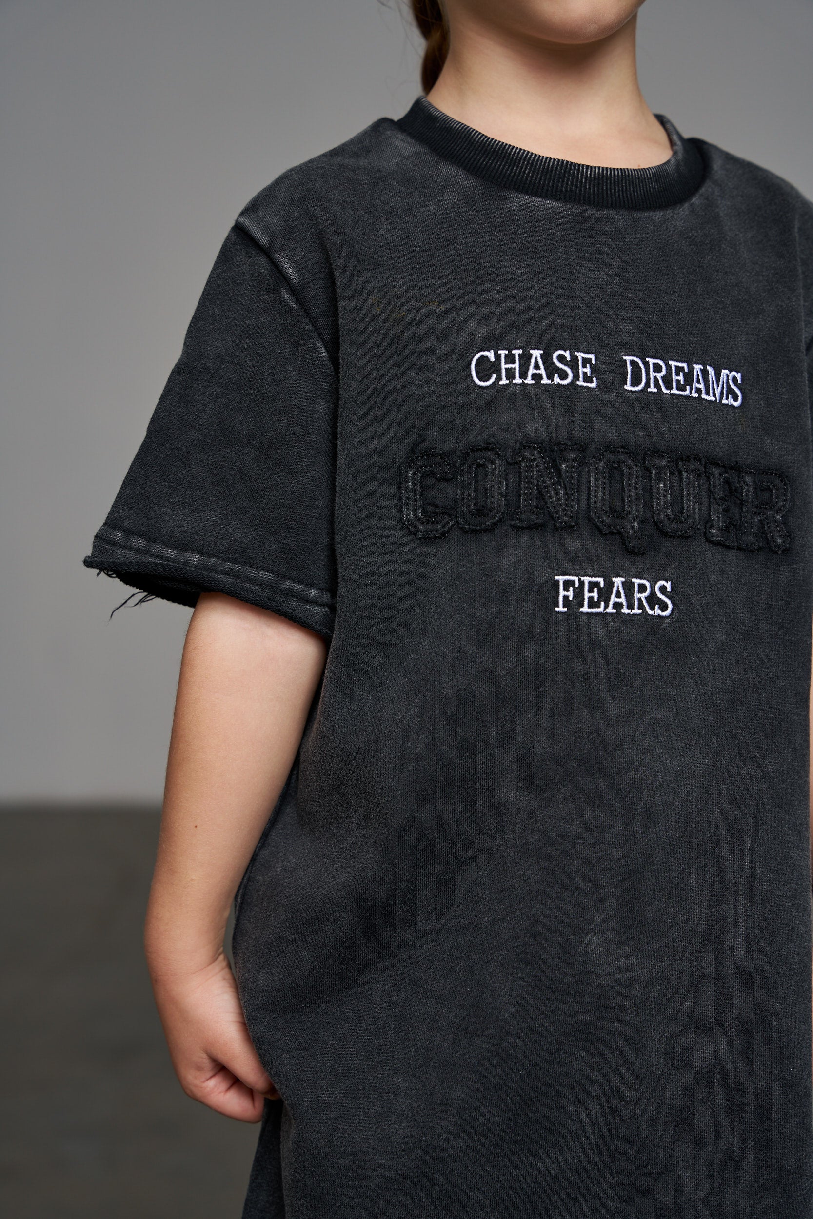 שמלת ווש אפורה - Hipster