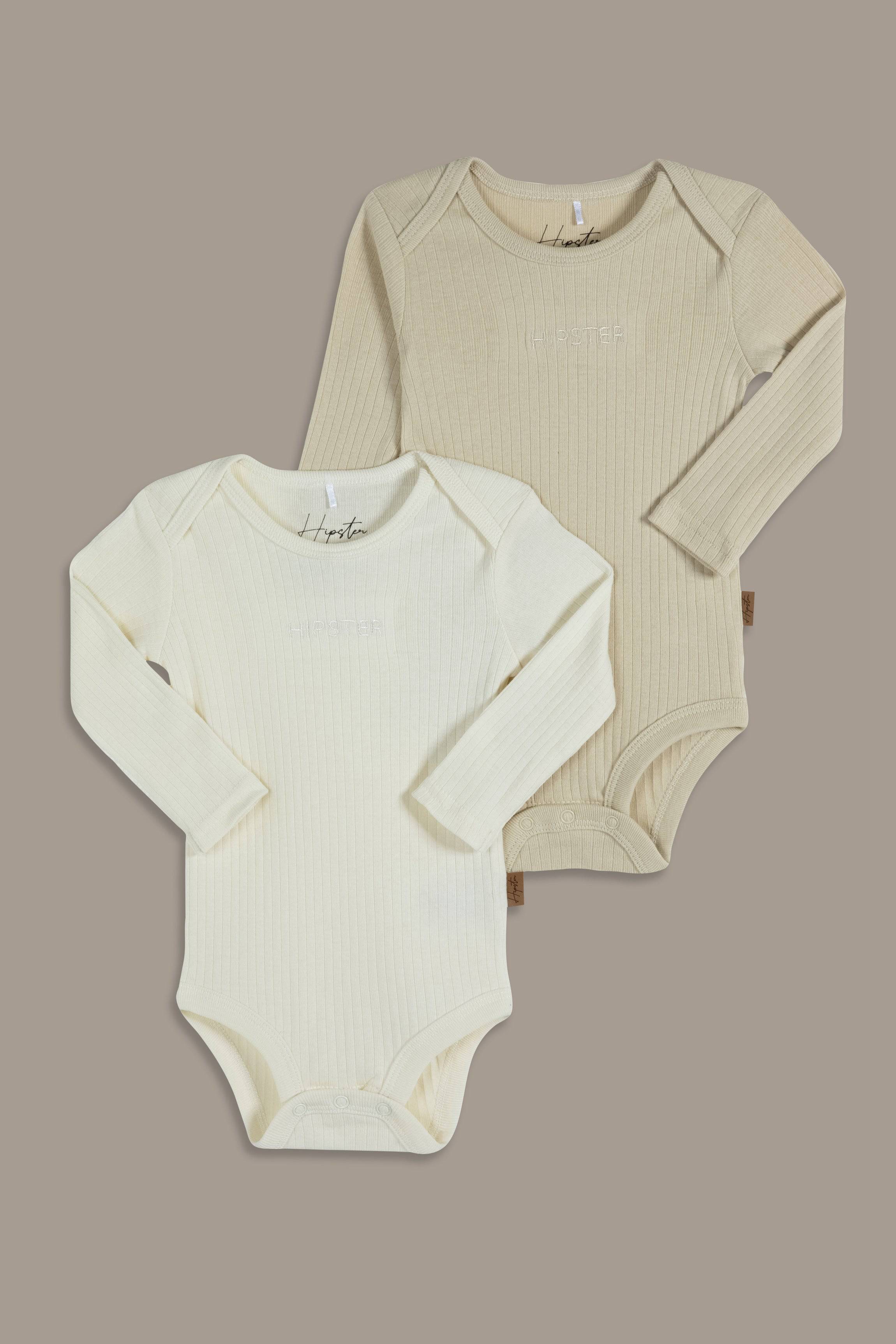 זוג בגדי גוף ריב ארוכים אבן - Hipster