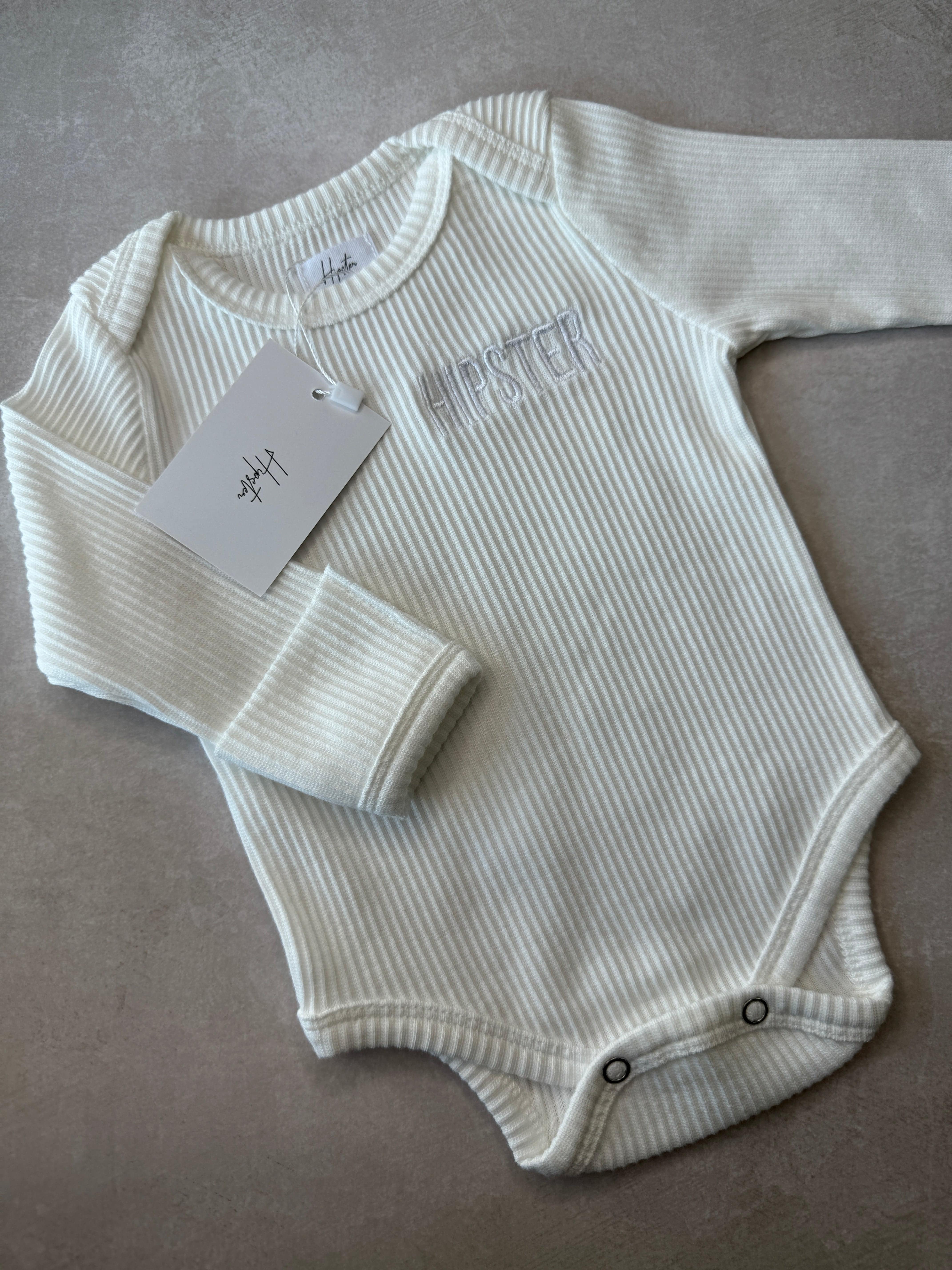 בגד גוף בייבי לבן - Hipster