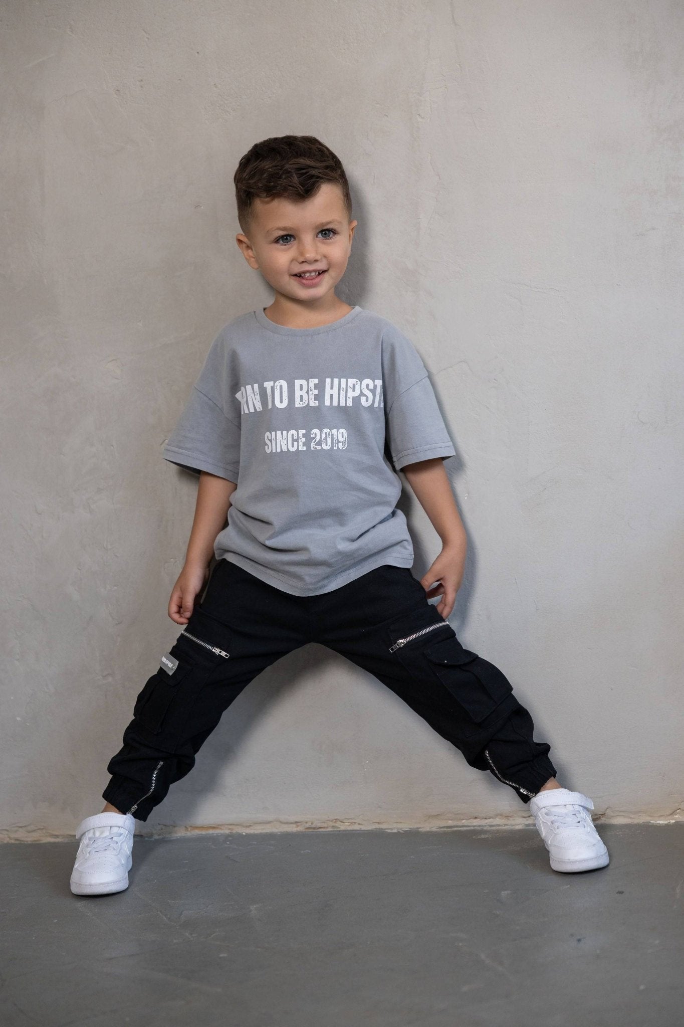 אפורה BORN חולצת - Hipster