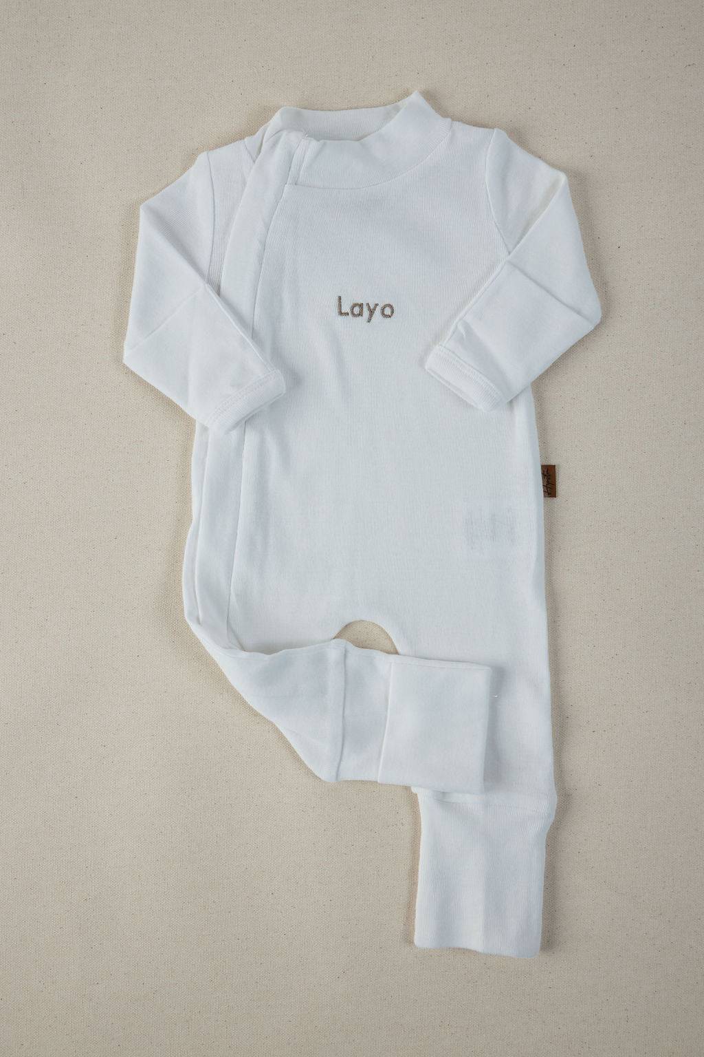 אוברול ארוך לבן רקמה - Hipster