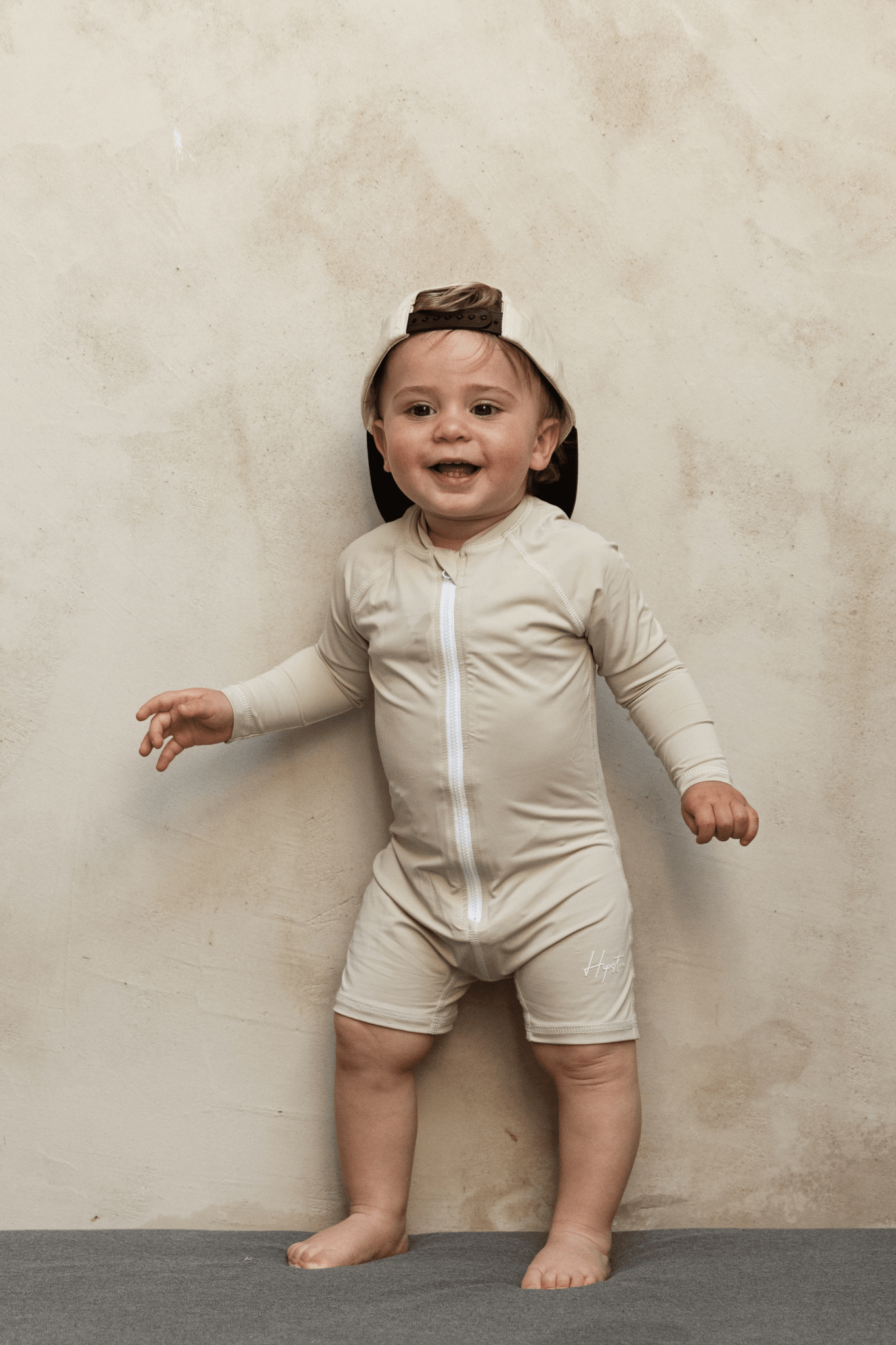 אוברול בגד ים בז - Hipster