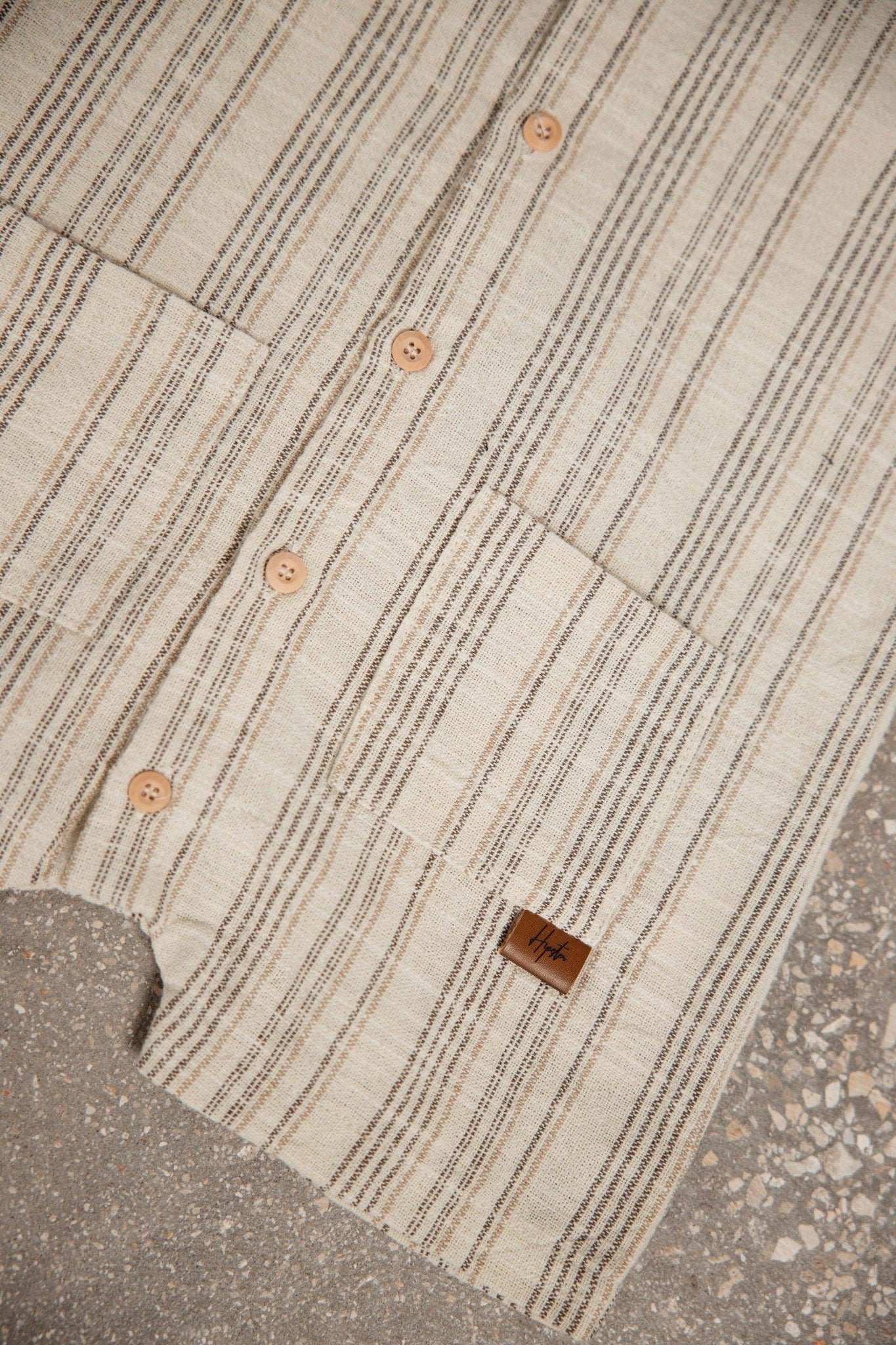 אוברול פשתן פסים - Hipster