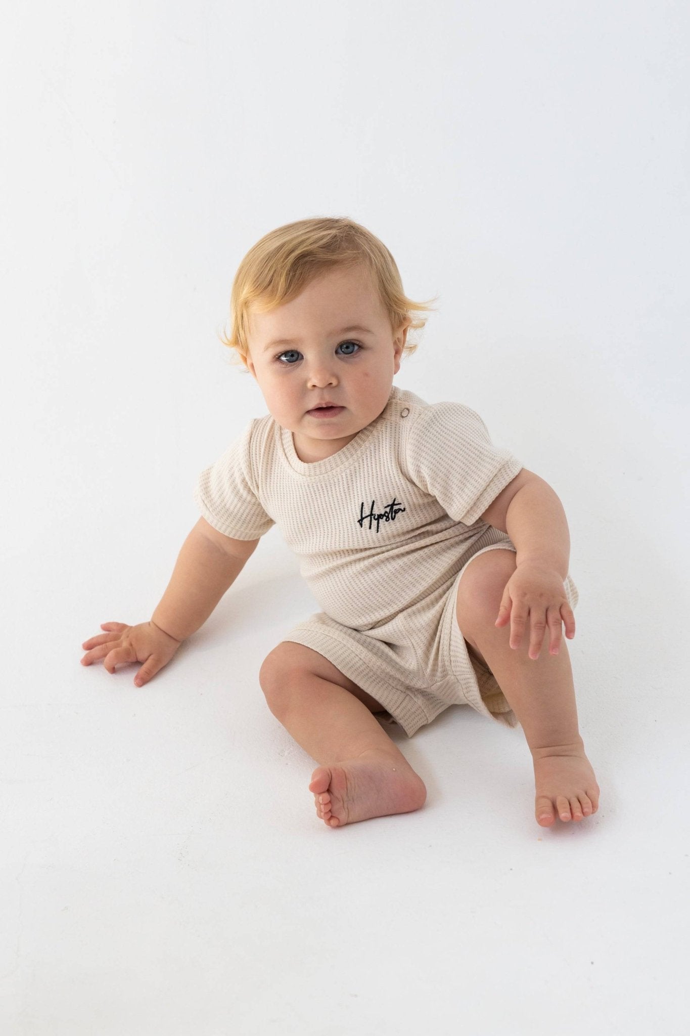 בגד גוף וופל בז' - Hipster