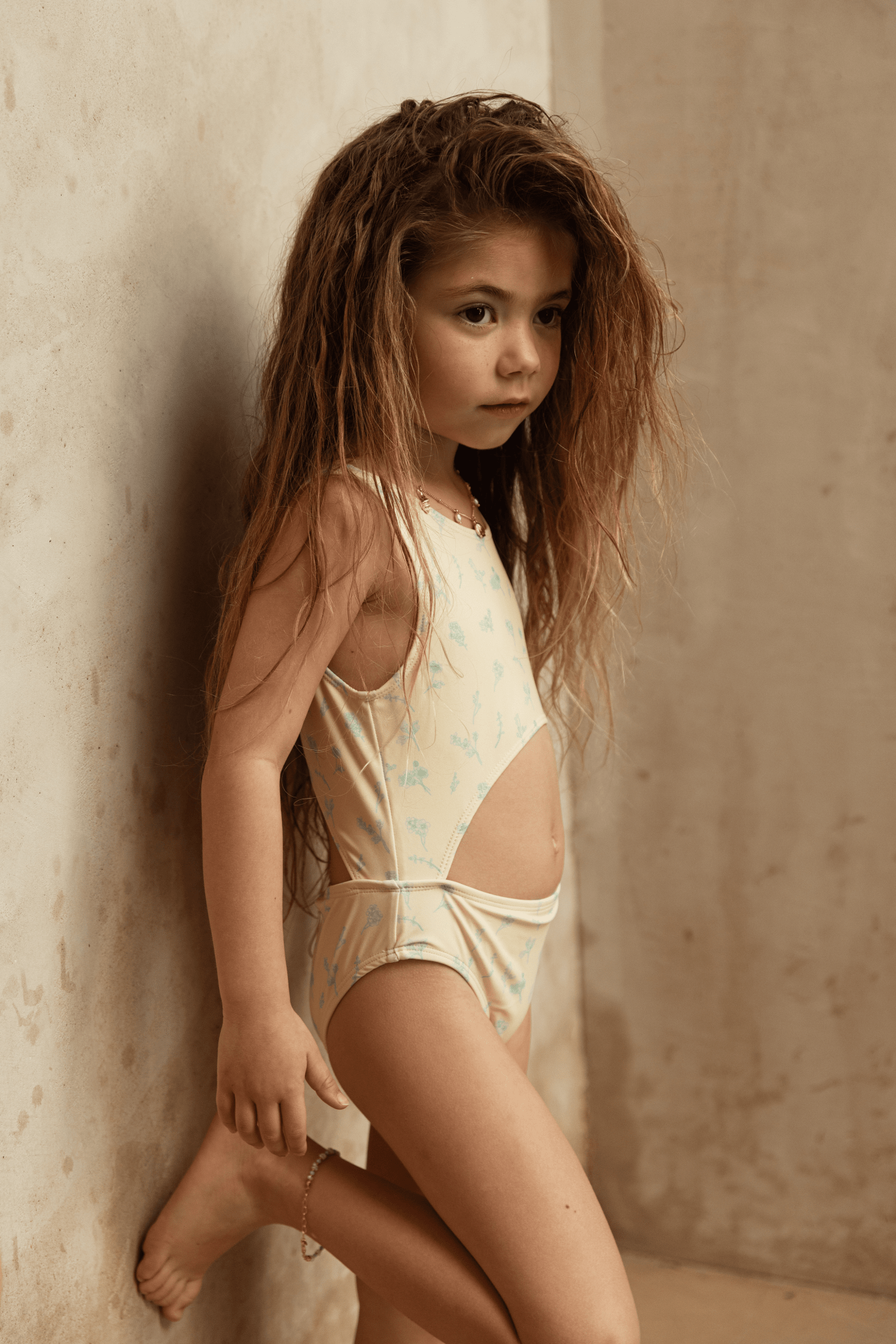 בגד ים צהוב פרחוני - Hipster