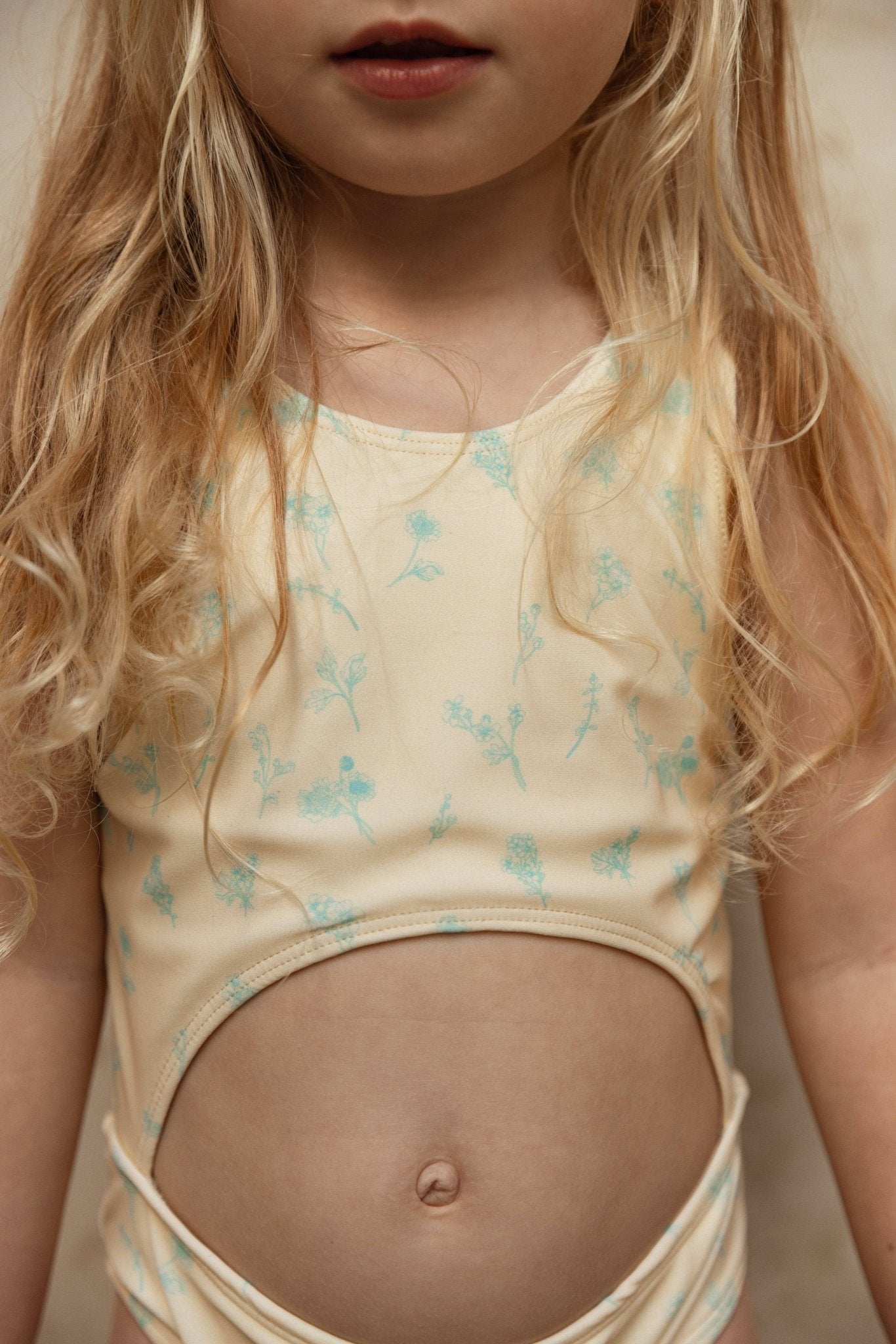 בגד ים צהוב פרחוני - Hipster