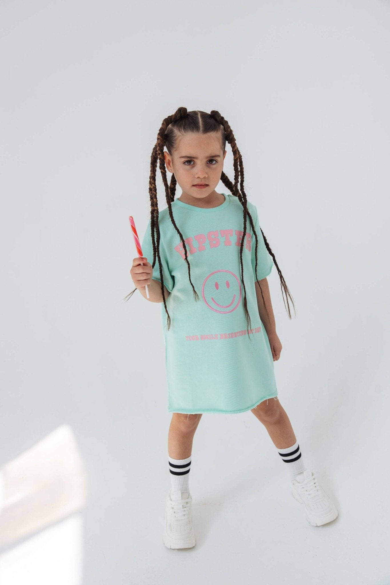 ירוקה Smile שמלת - Hipster