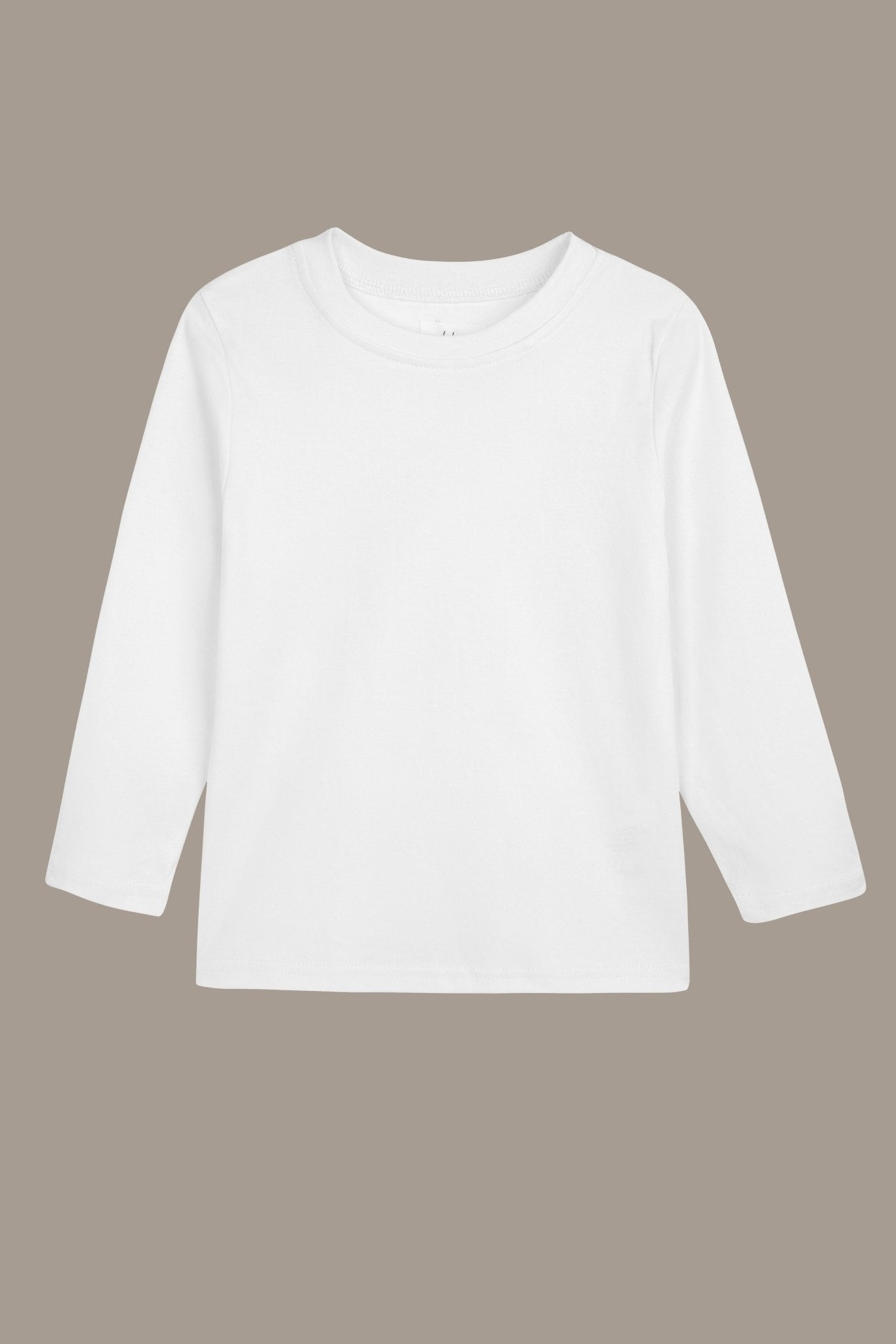 טישרט בייסיק לבנה ארוכה - Hipster