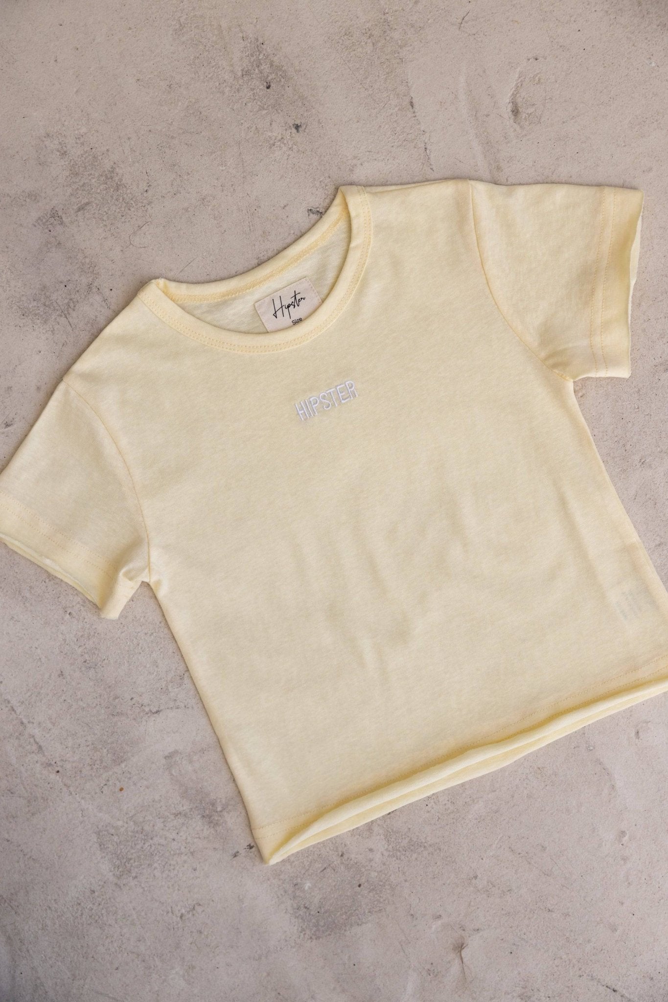 טישרט פשתן מגורד צהובה - Hipster