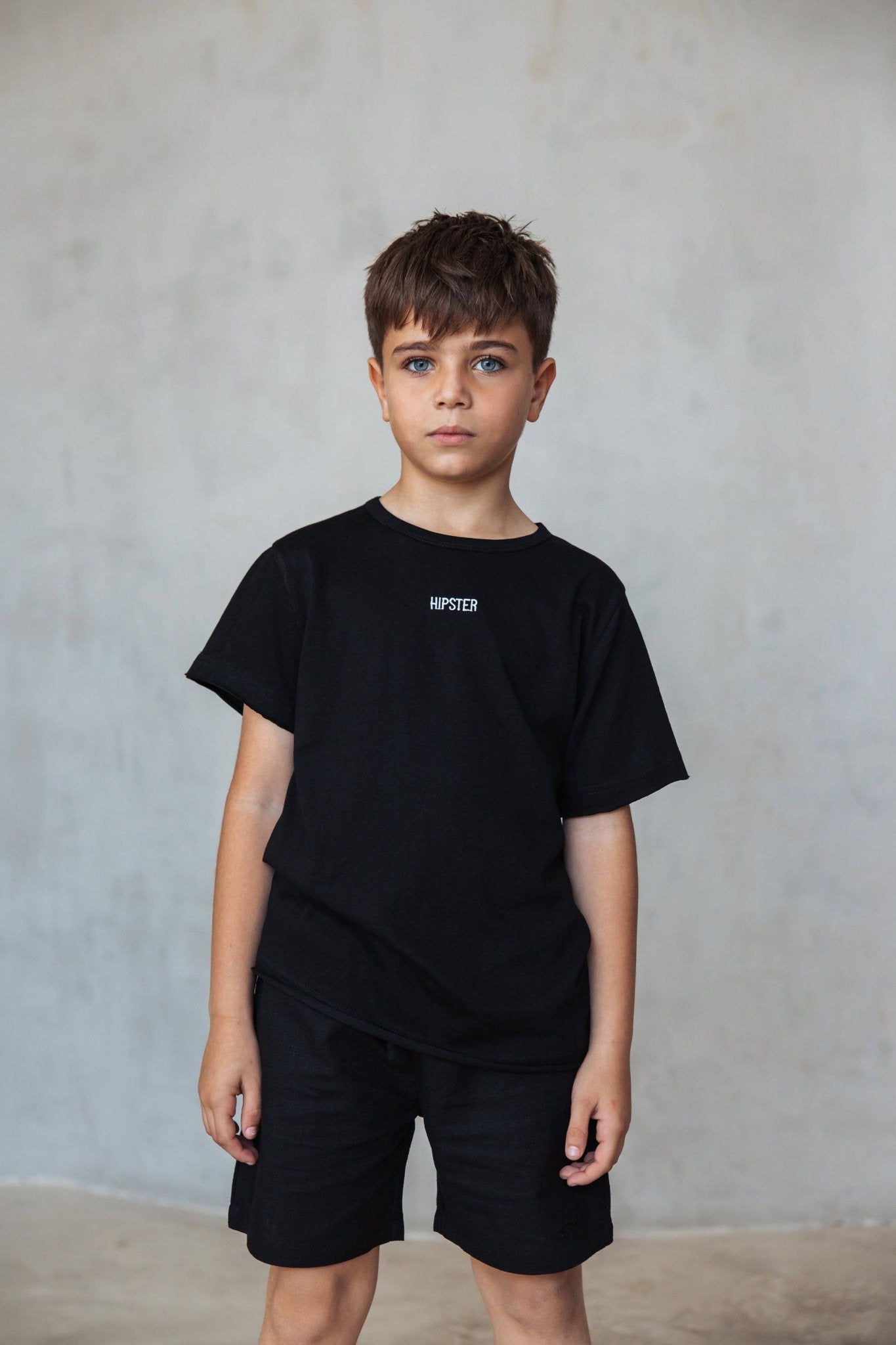 טישרט פשתן מגורד שחור - Hipster