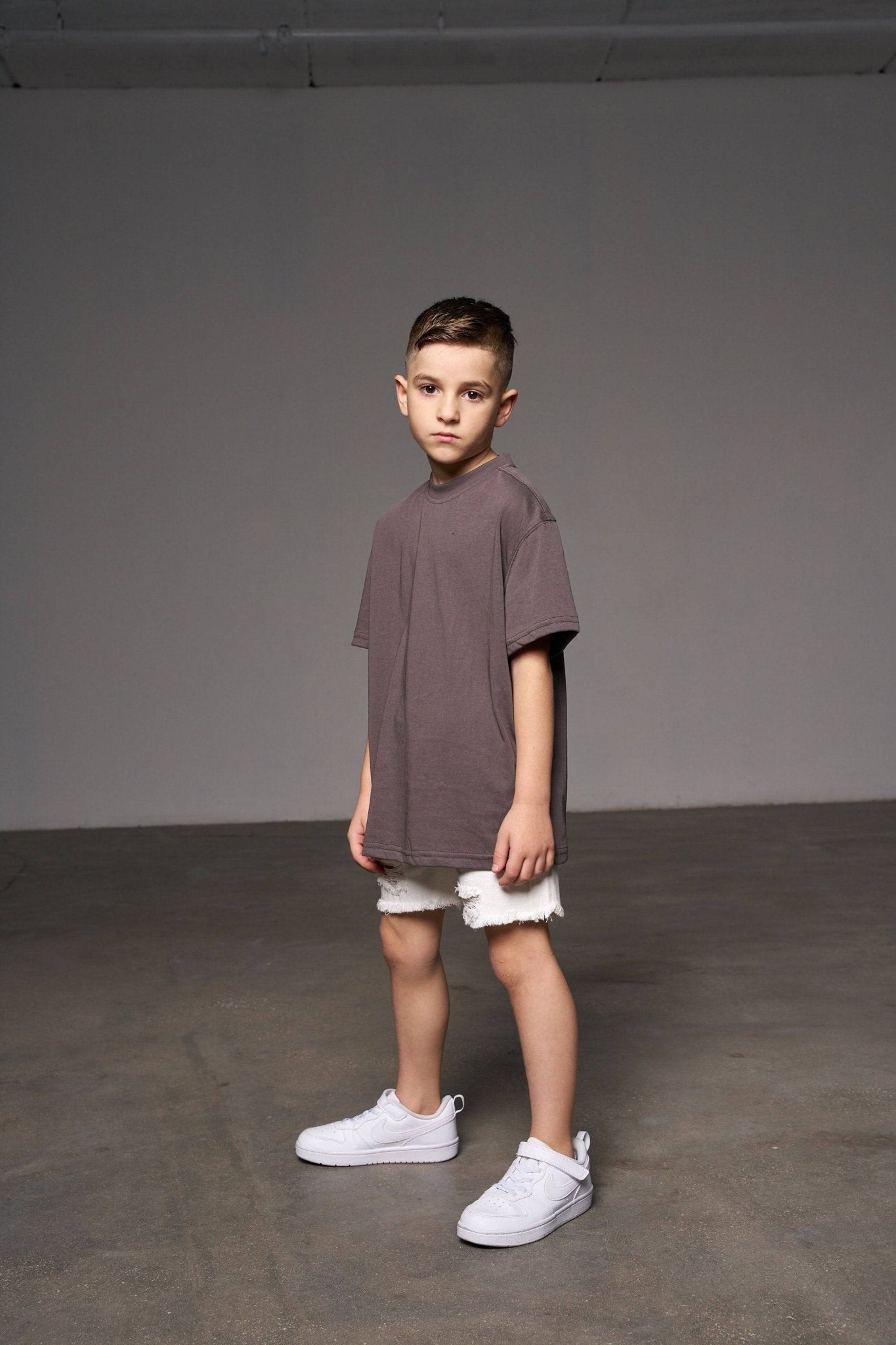 טישרט כותנה אפור כהה - Hipster