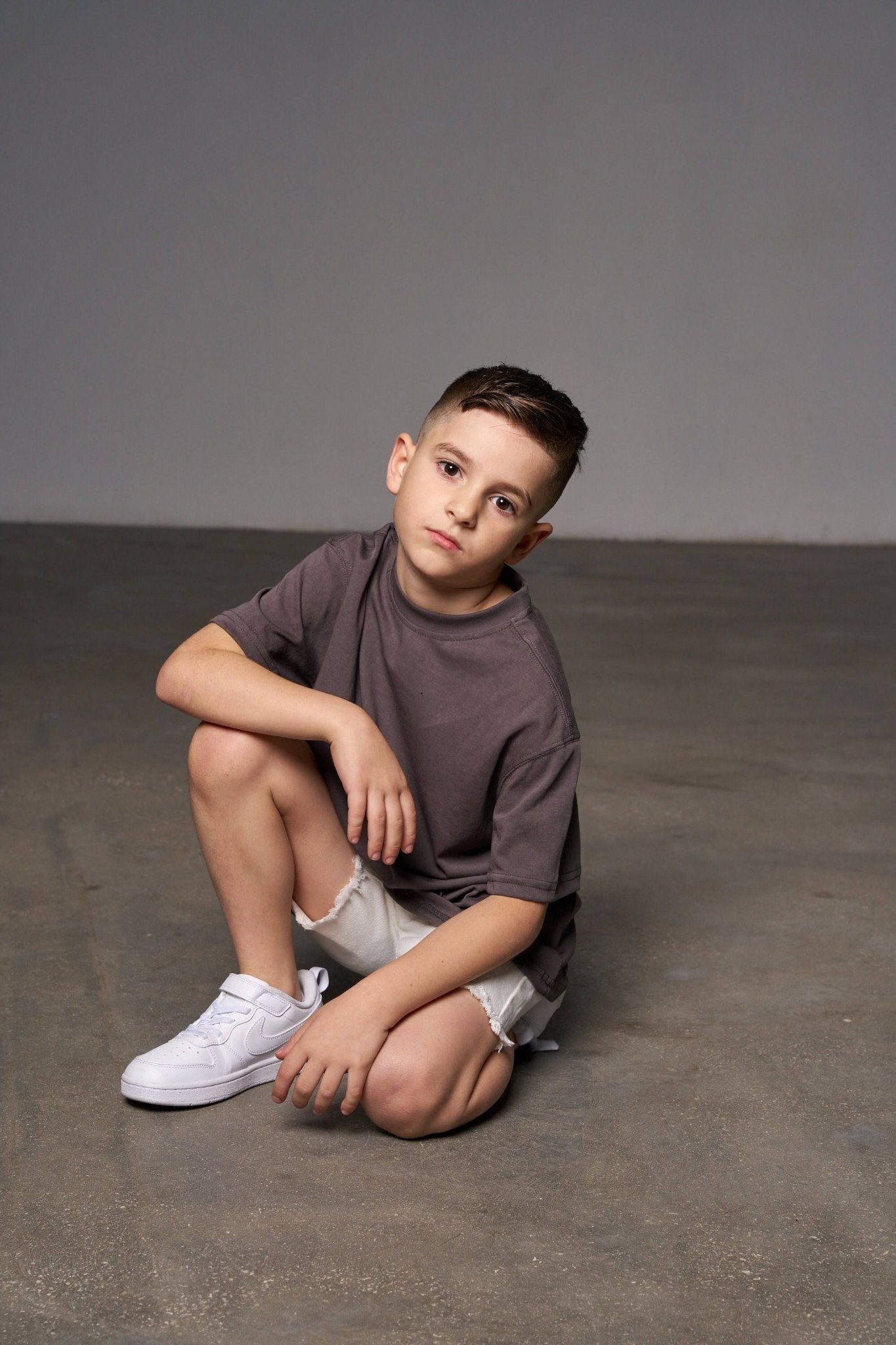 טישרט כותנה אפור כהה - Hipster