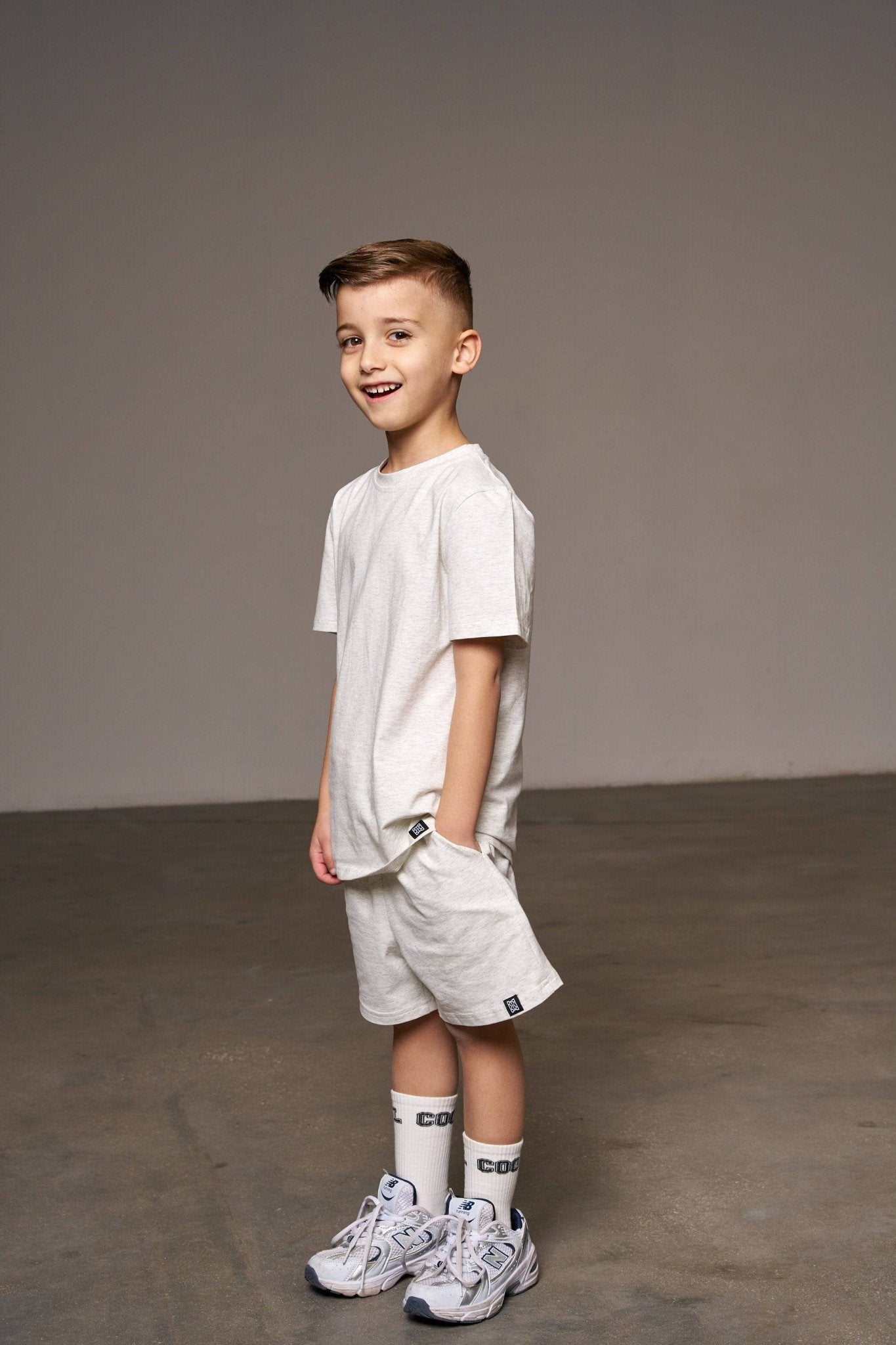 חליפת Basic אפור מלאנז' - Hipster