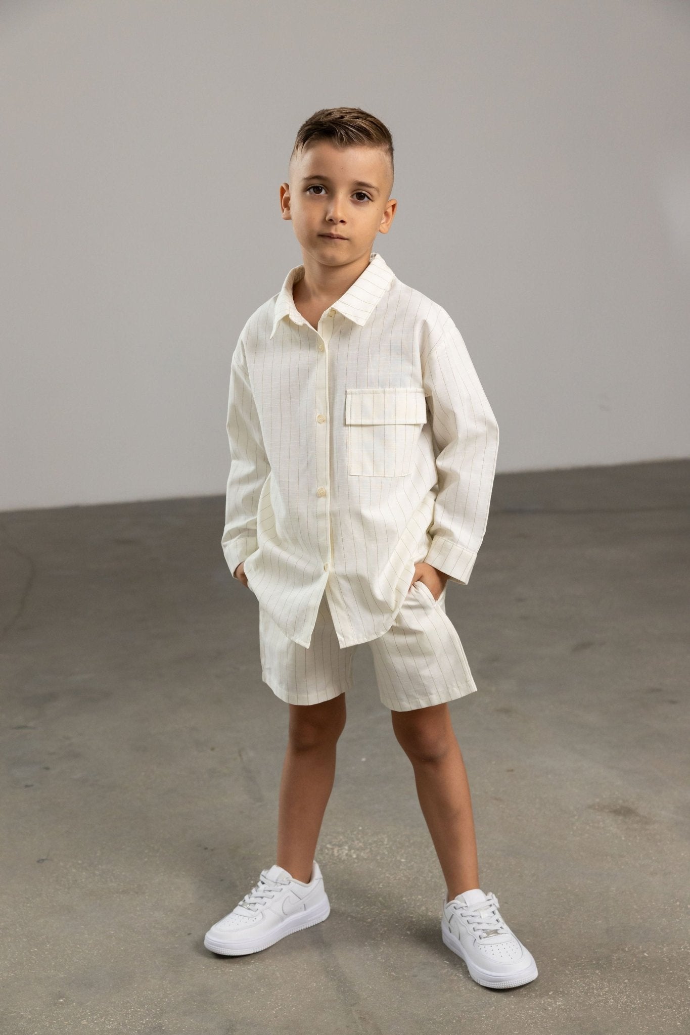 חליפת פשתן פסים - Hipster