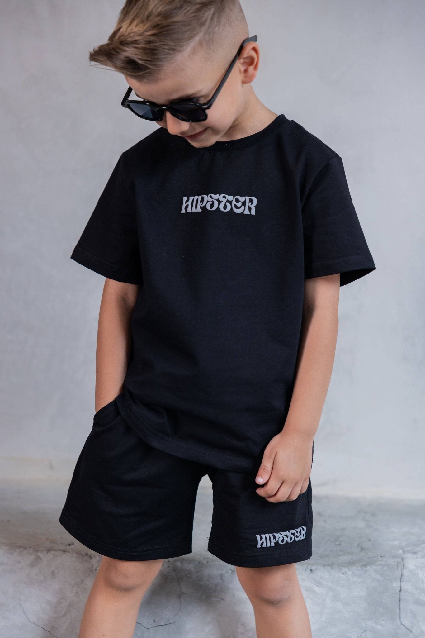 חליפת פוף סטייל שחורה - Hipster