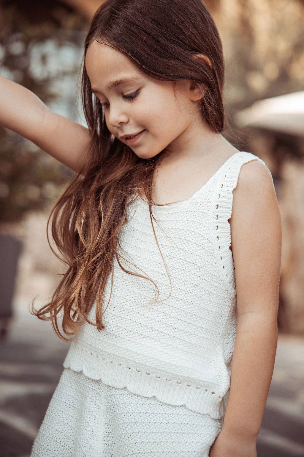 חליפת סרוגה לבנה - Hipster