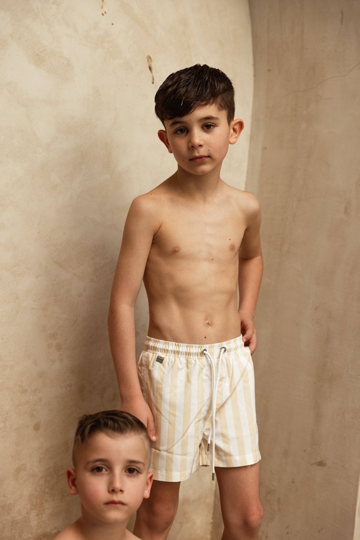 מכנס בגד ים פסים צהוב - Hipster