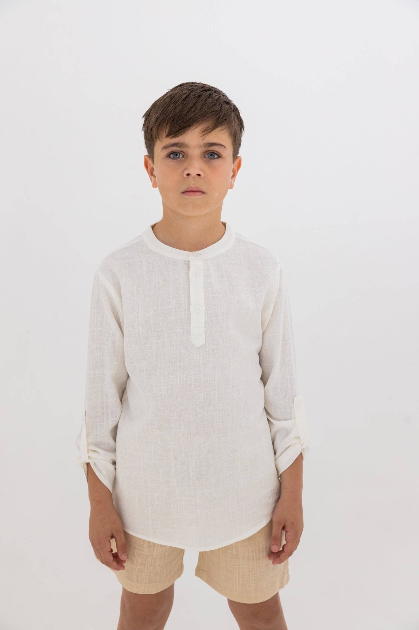 מכנס פשתן קצר בז - Hipster