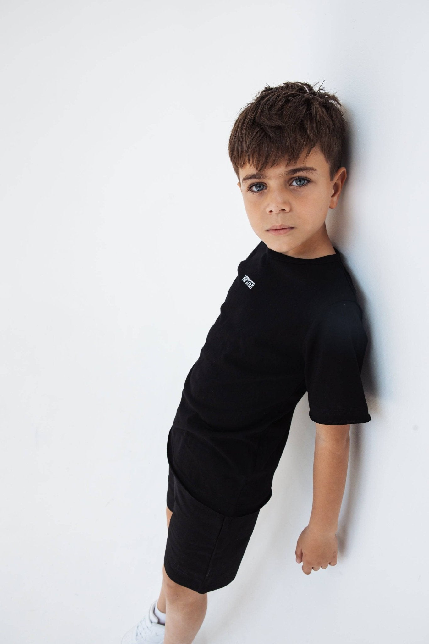 מכנס פשתן קצר שחור - Hipster