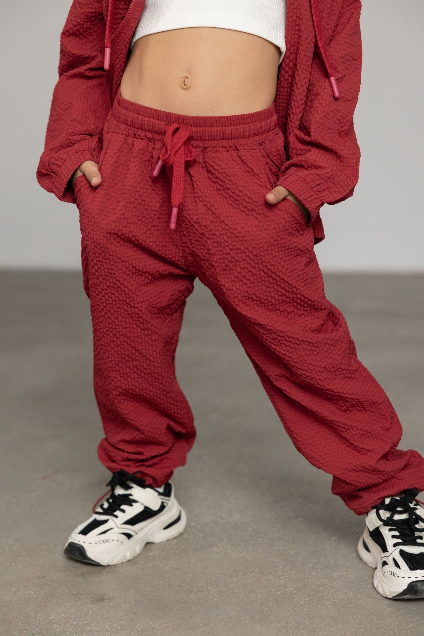 מכנס ניילון ג'יי בורדו - Hipster