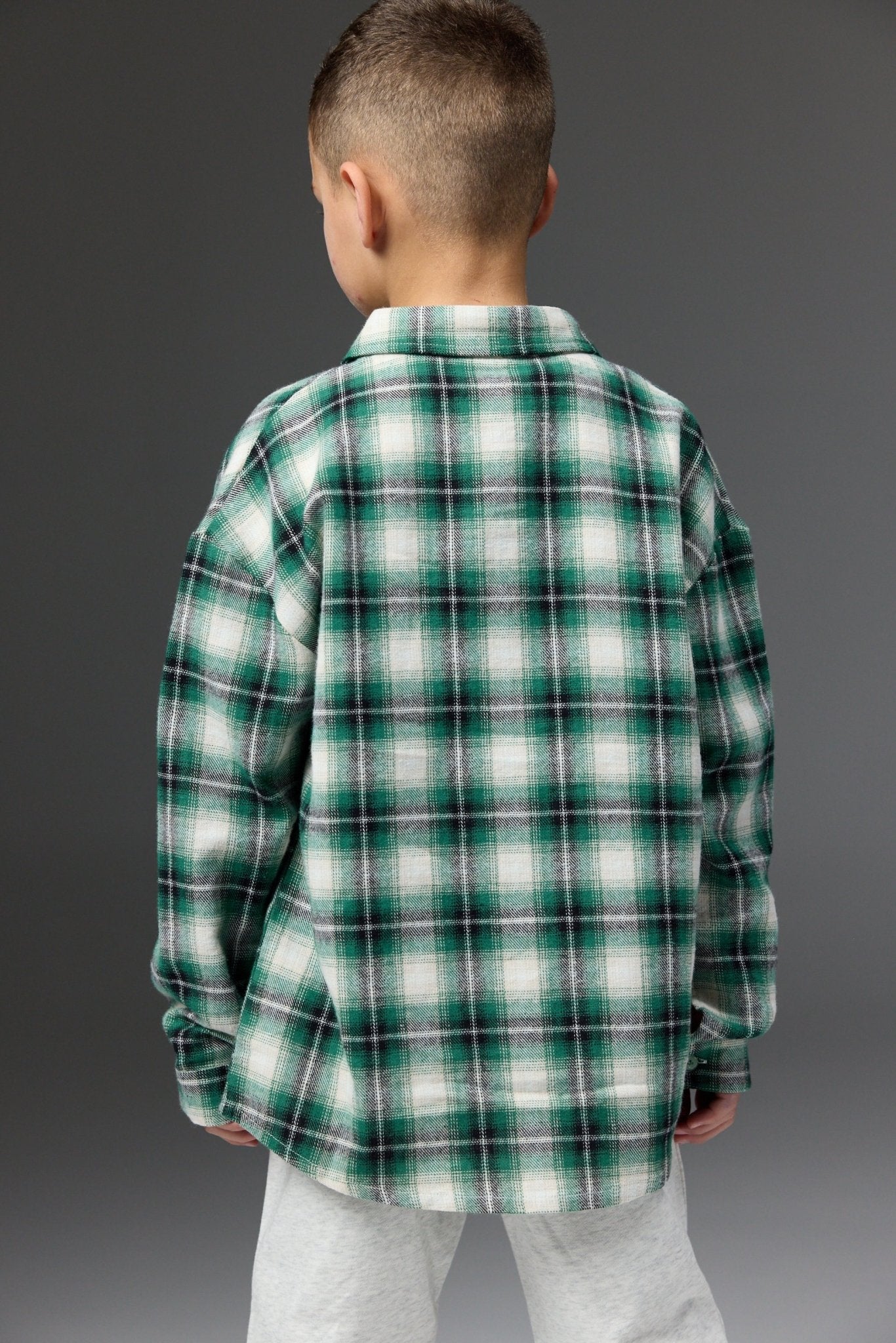 מכופתרת משבצות ירוקה - Hipster