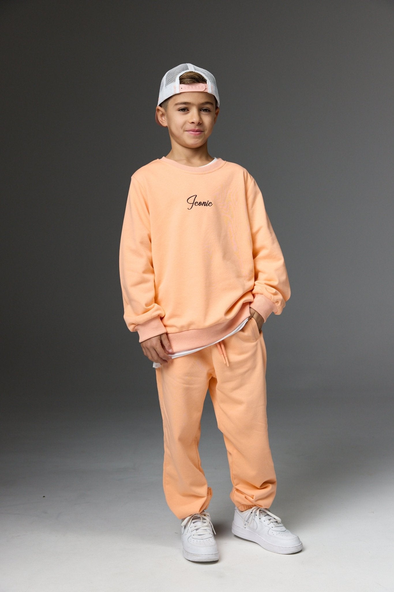 סוויטשרט אייקון אפרסק - Hipster