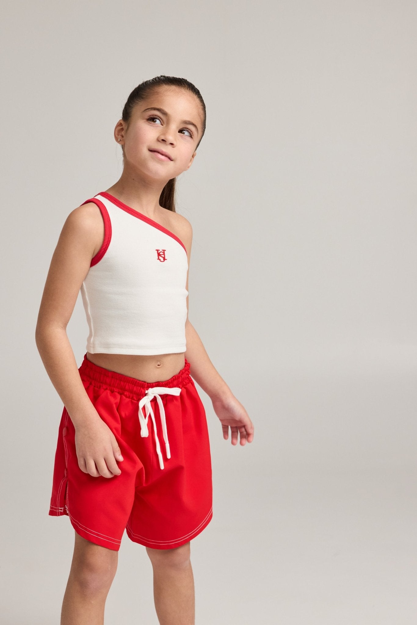 גופיית כתף לוגו אדום - Hipster