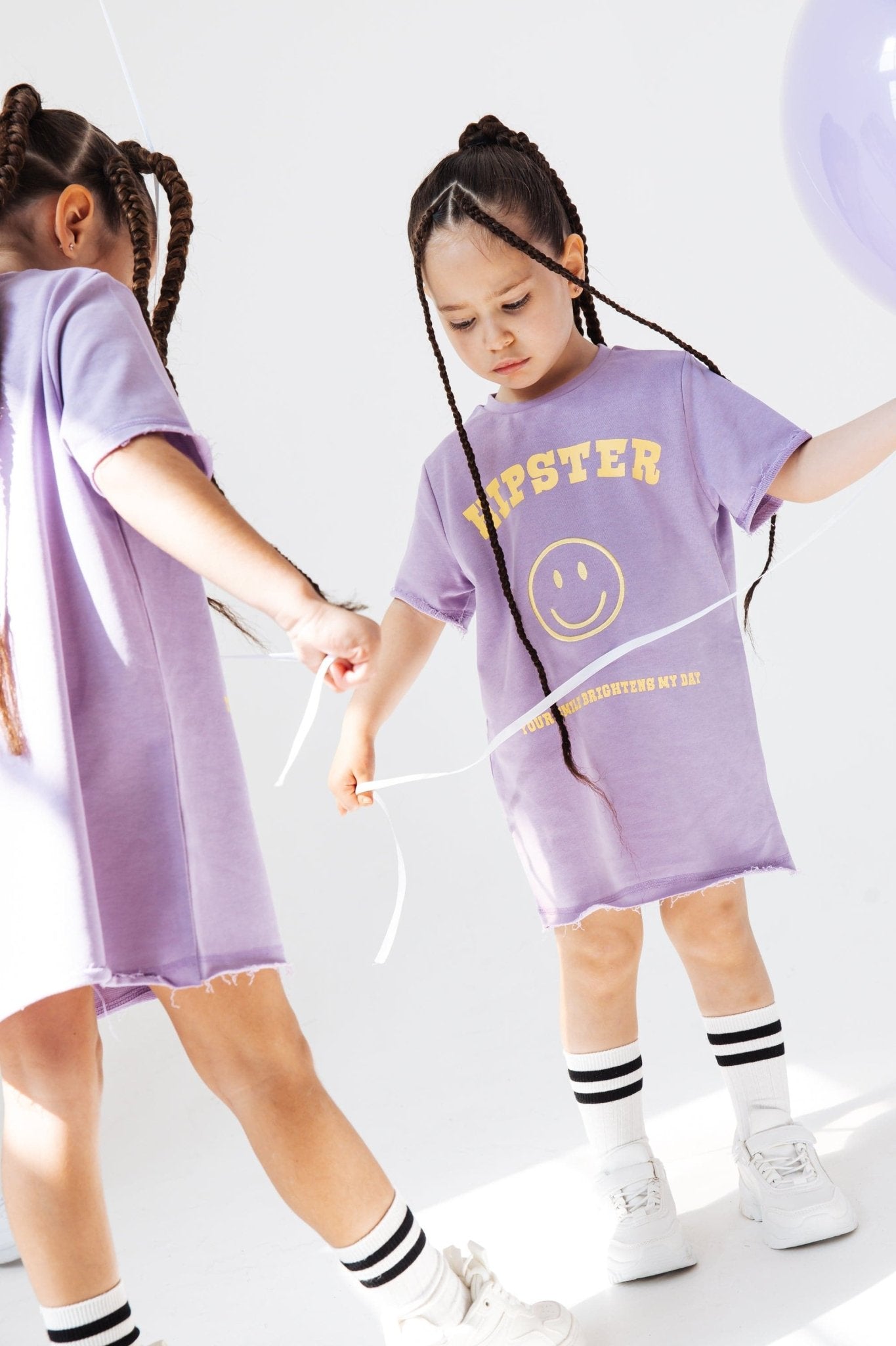 סגולה Smile שמלת - Hipster