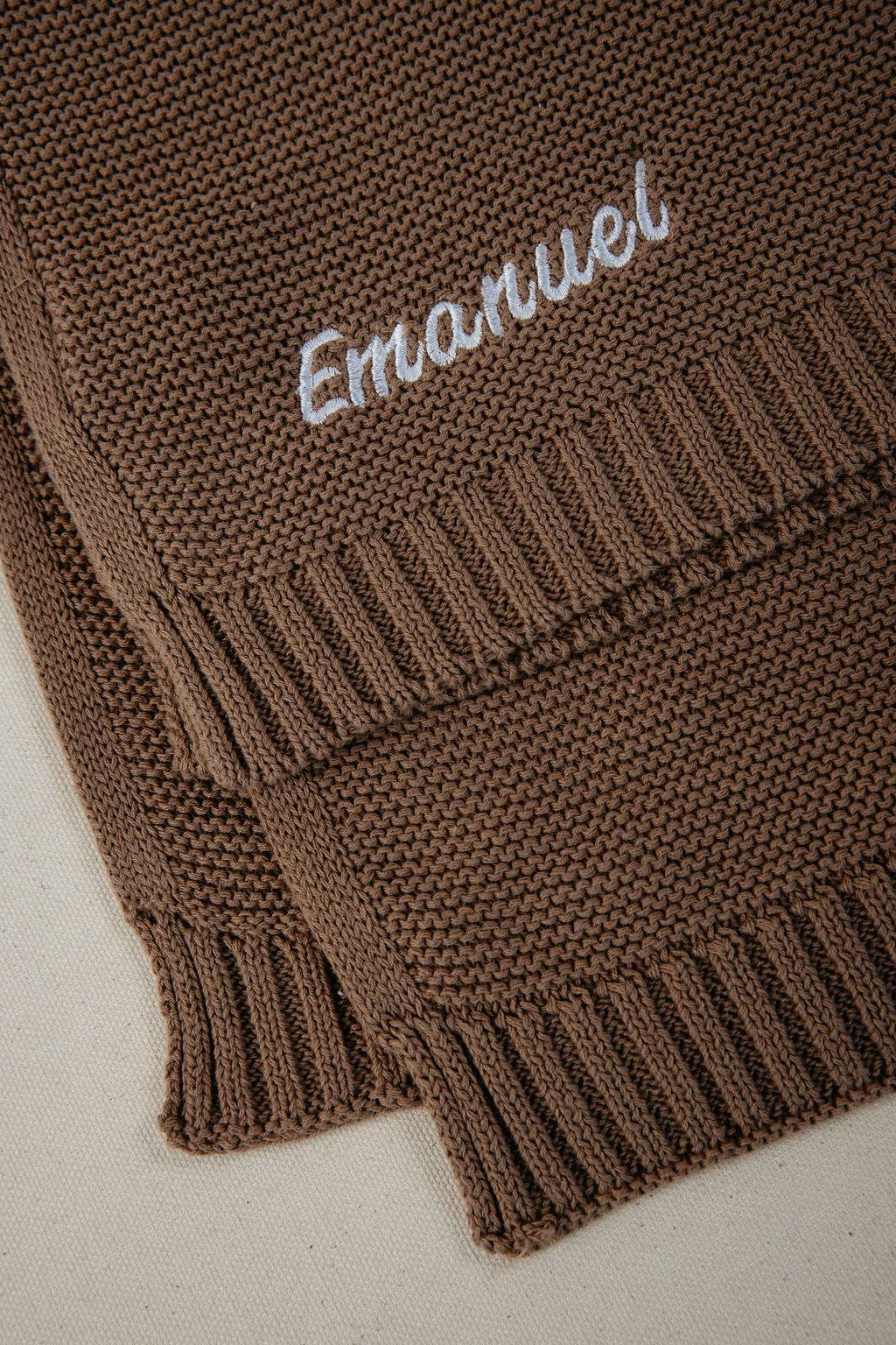 שמיכה סרוגה כאמל - Hipster