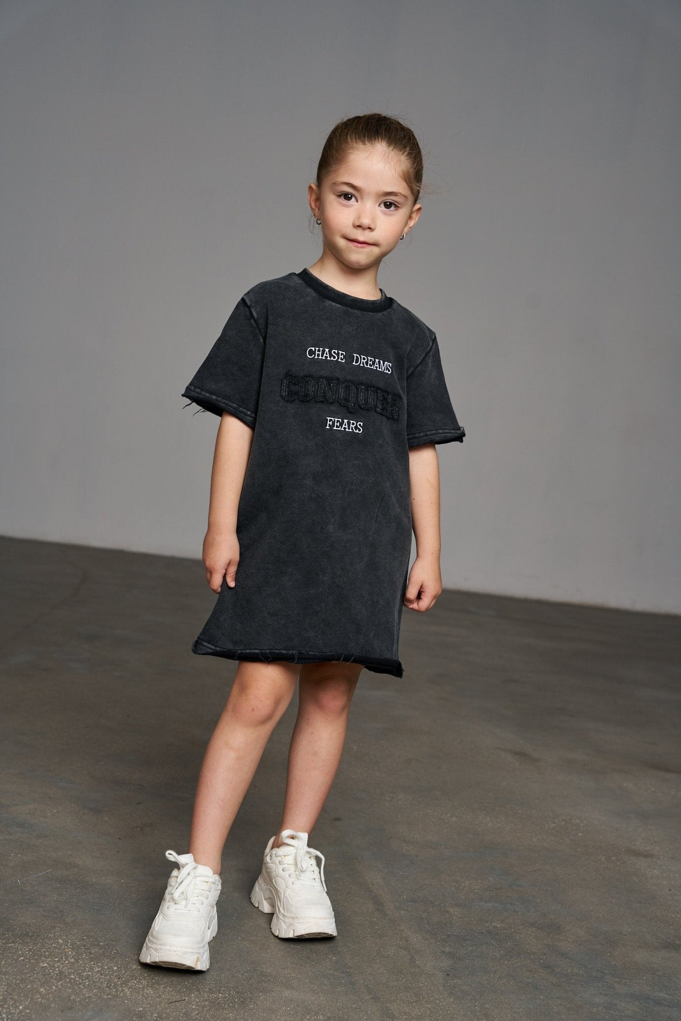 שמלת ווש אפורה - Hipster