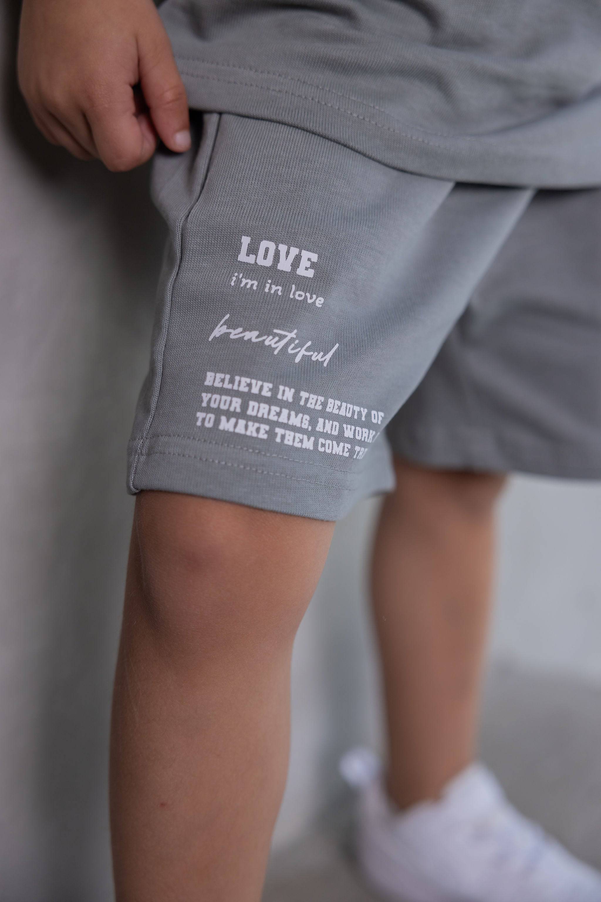 אפורה LOVE חליפת - Hipster