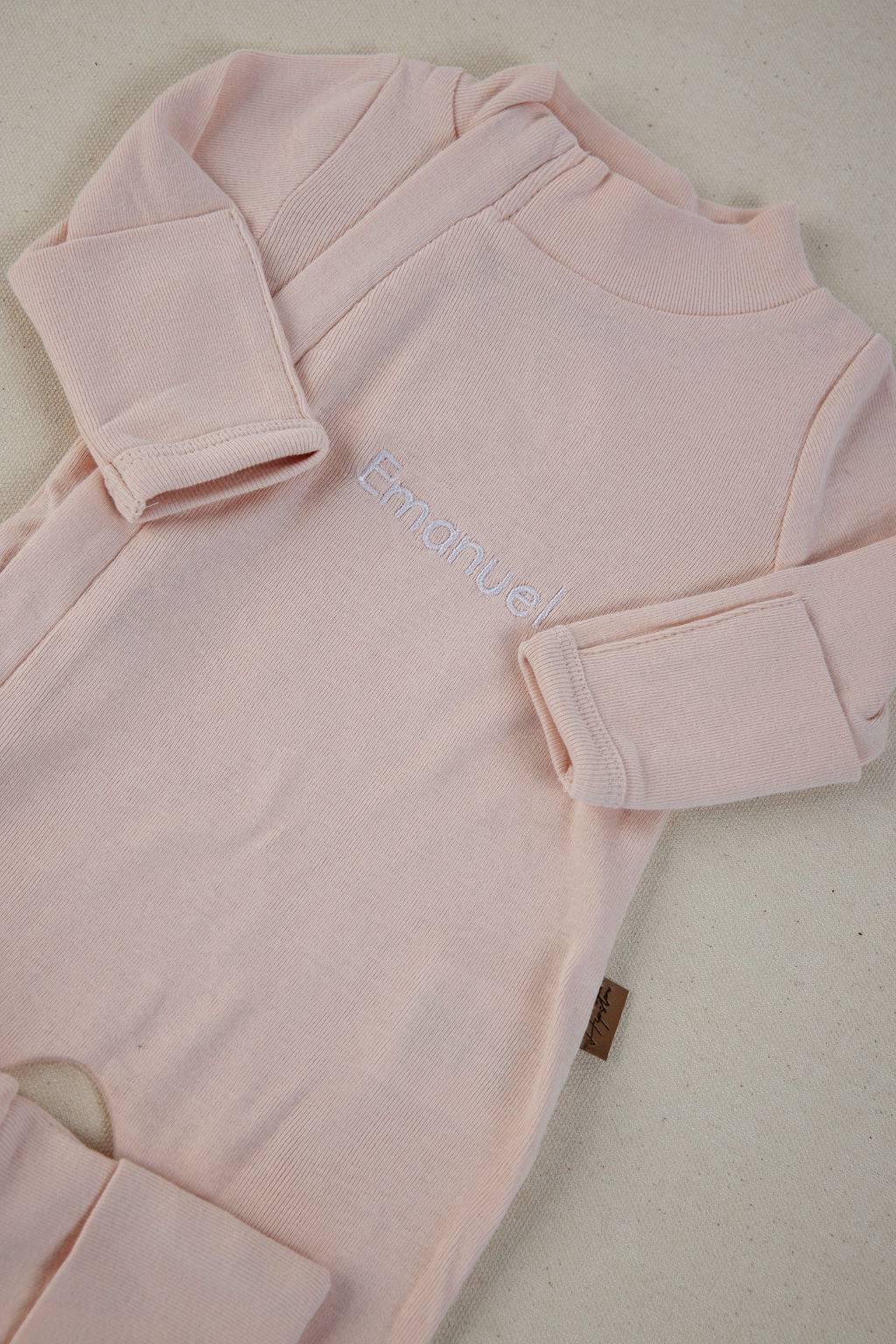 אוברול ארוך ורוד רקמה - Hipster