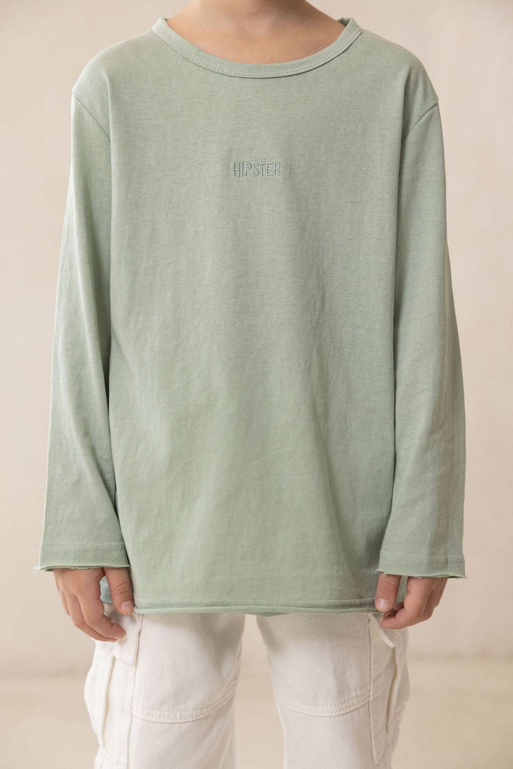טי שירט ירוקה ארוכה - Hipster