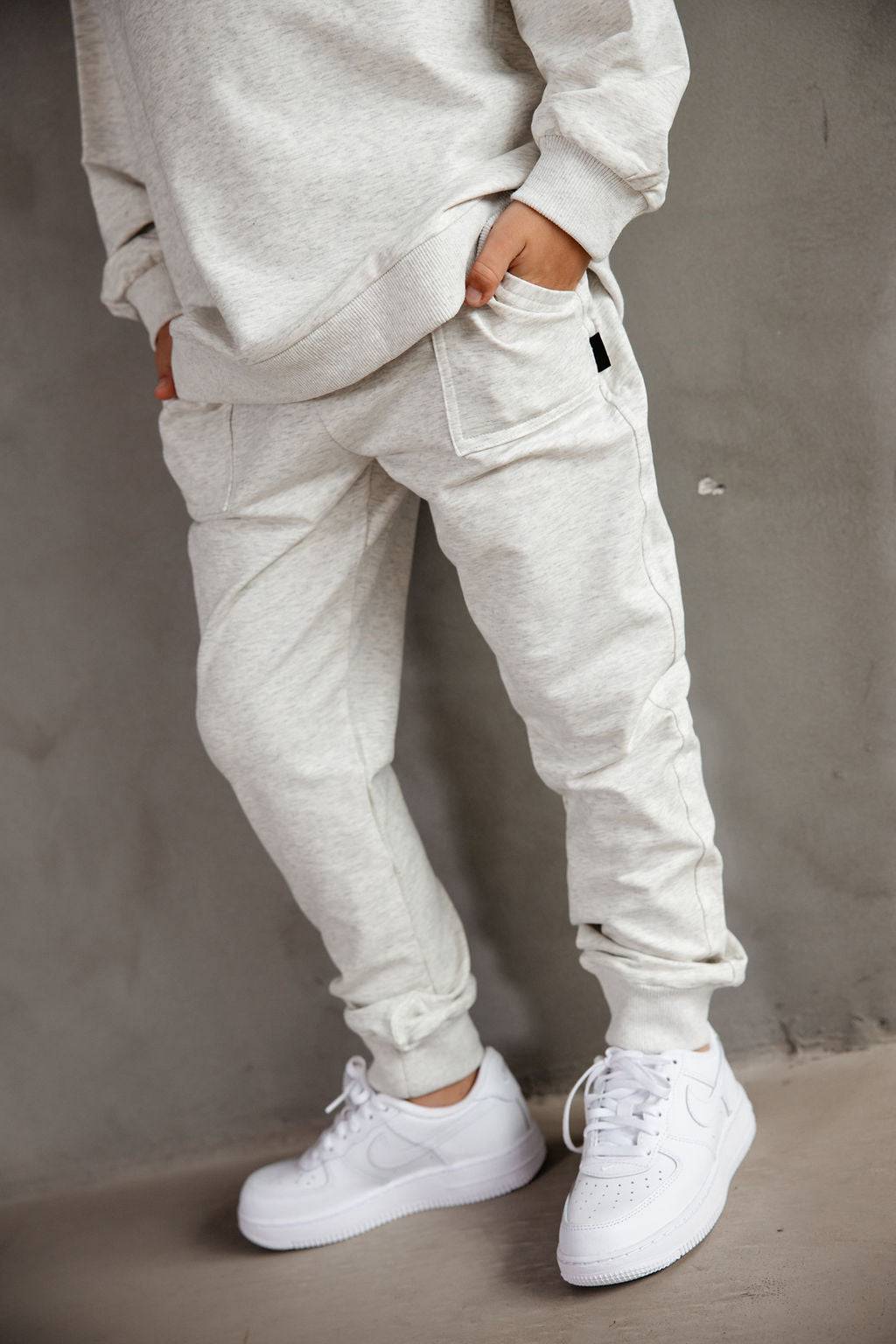 מכנס כיסים אפור מלאנז' - Hipster