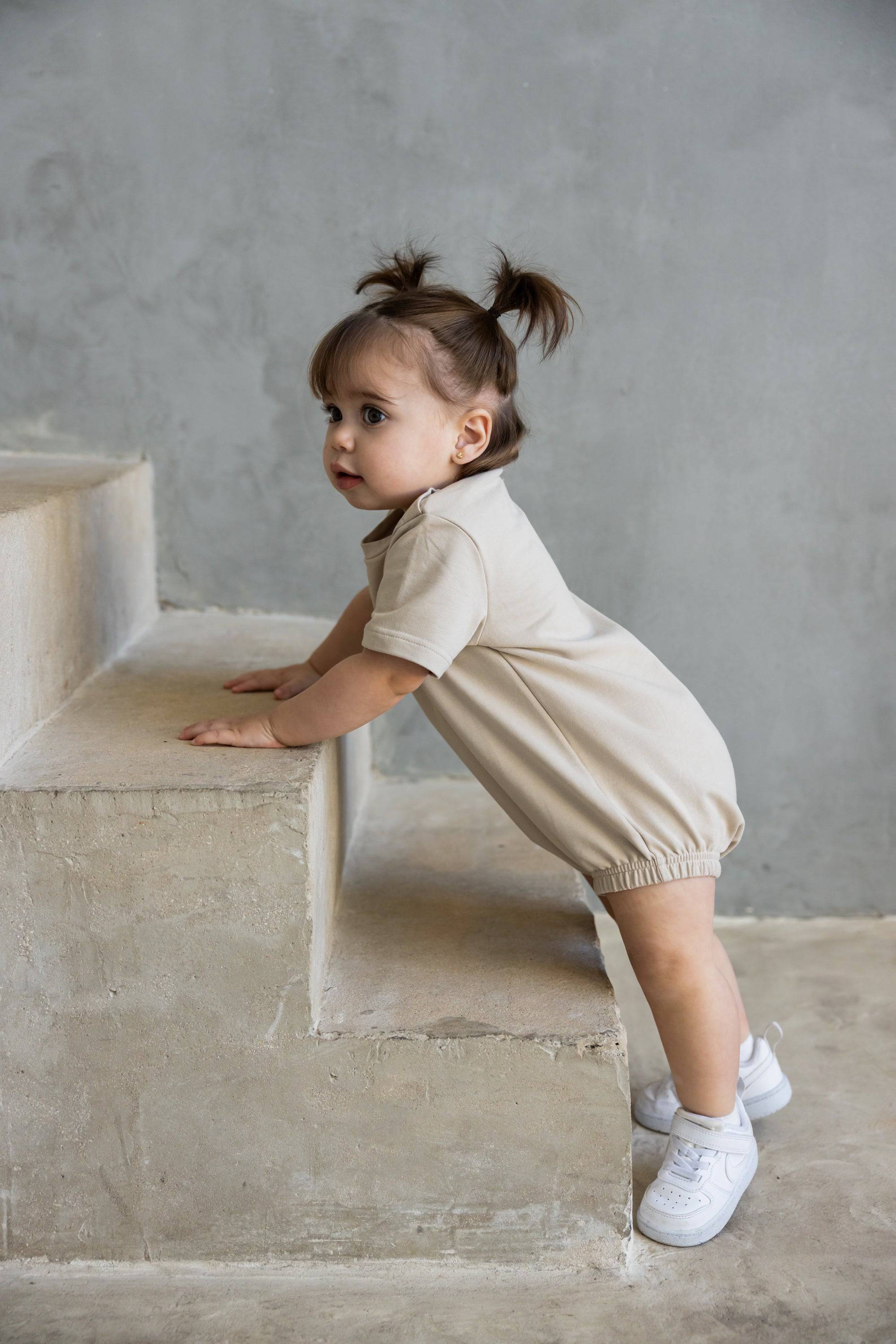 אוברול תיקתקים בז' - Hipster