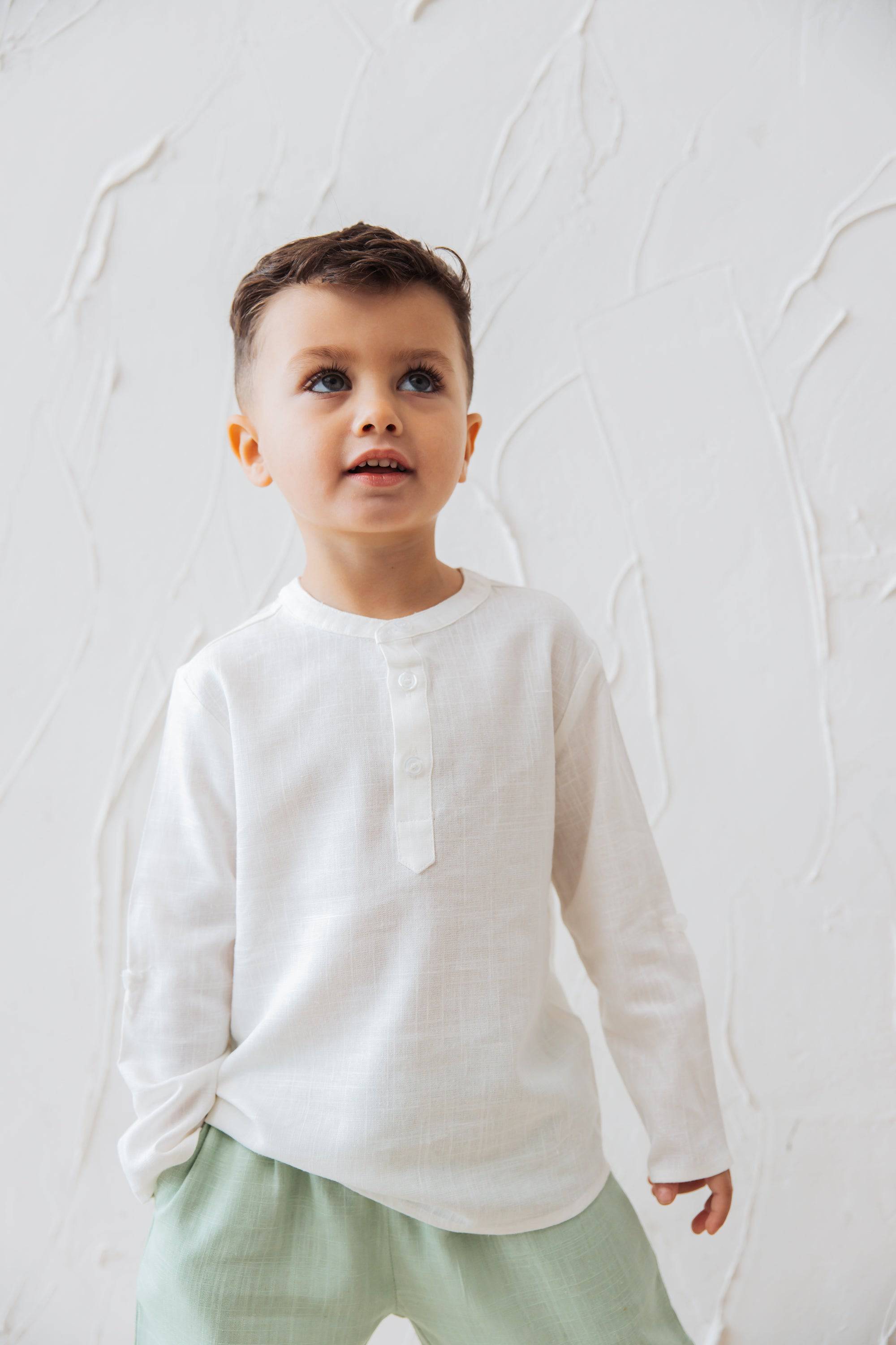 מכנס פשתן קצר מנטה - Hipster