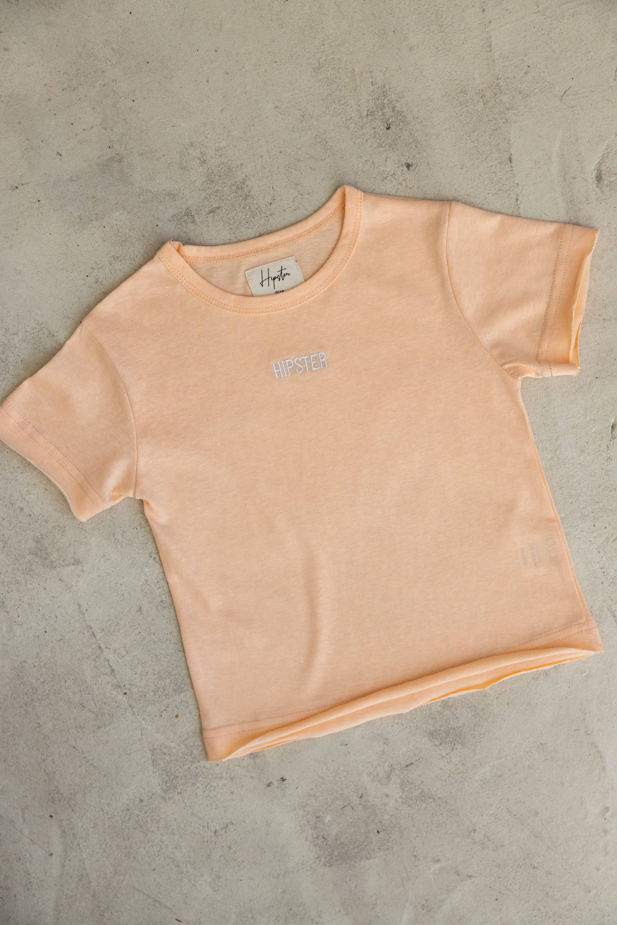 טישרט פשתן מגורד אפרסק - Hipster