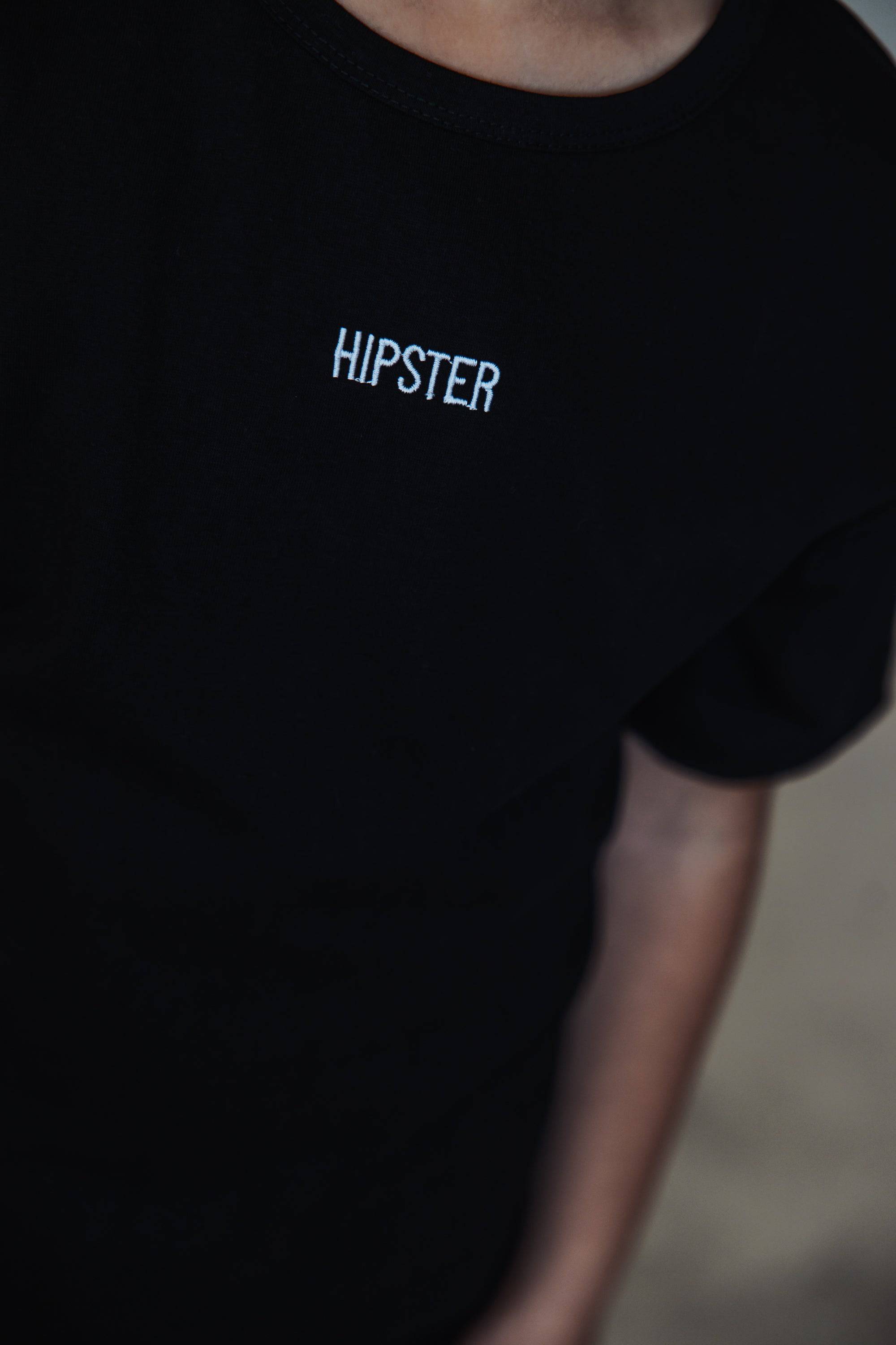 טישרט פשתן מגורד שחור - Hipster