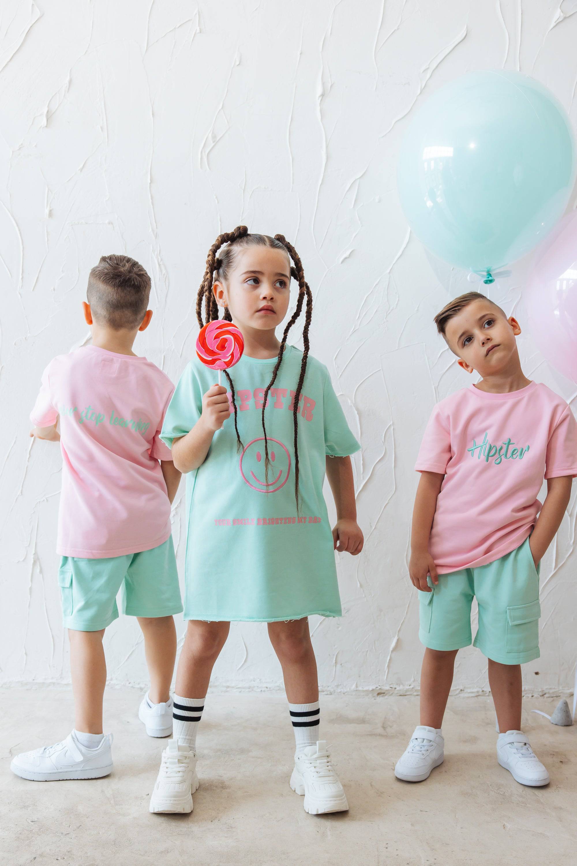 ירוקה Smile שמלת - Hipster