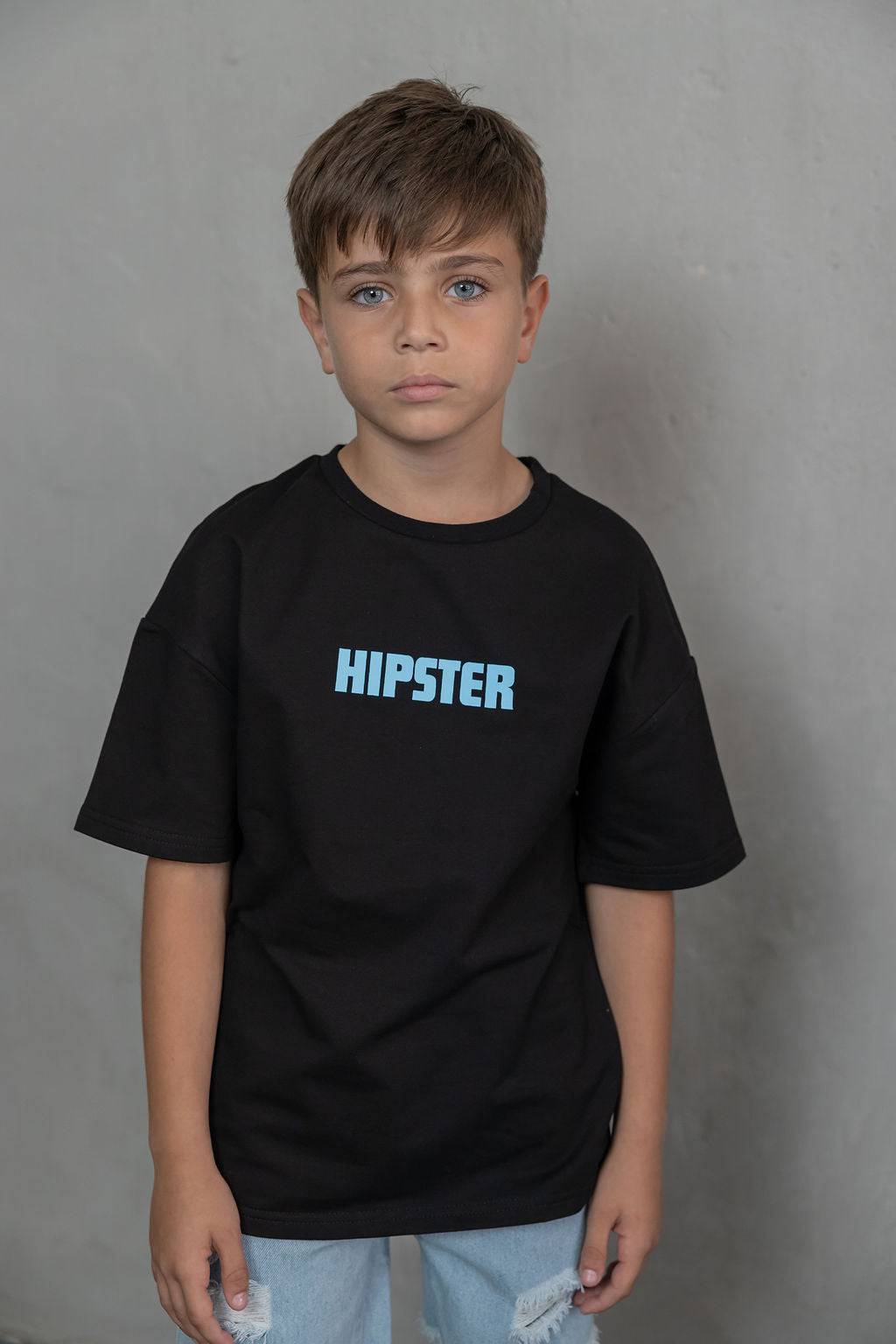 תכלת HAPPY טישירט - Hipster