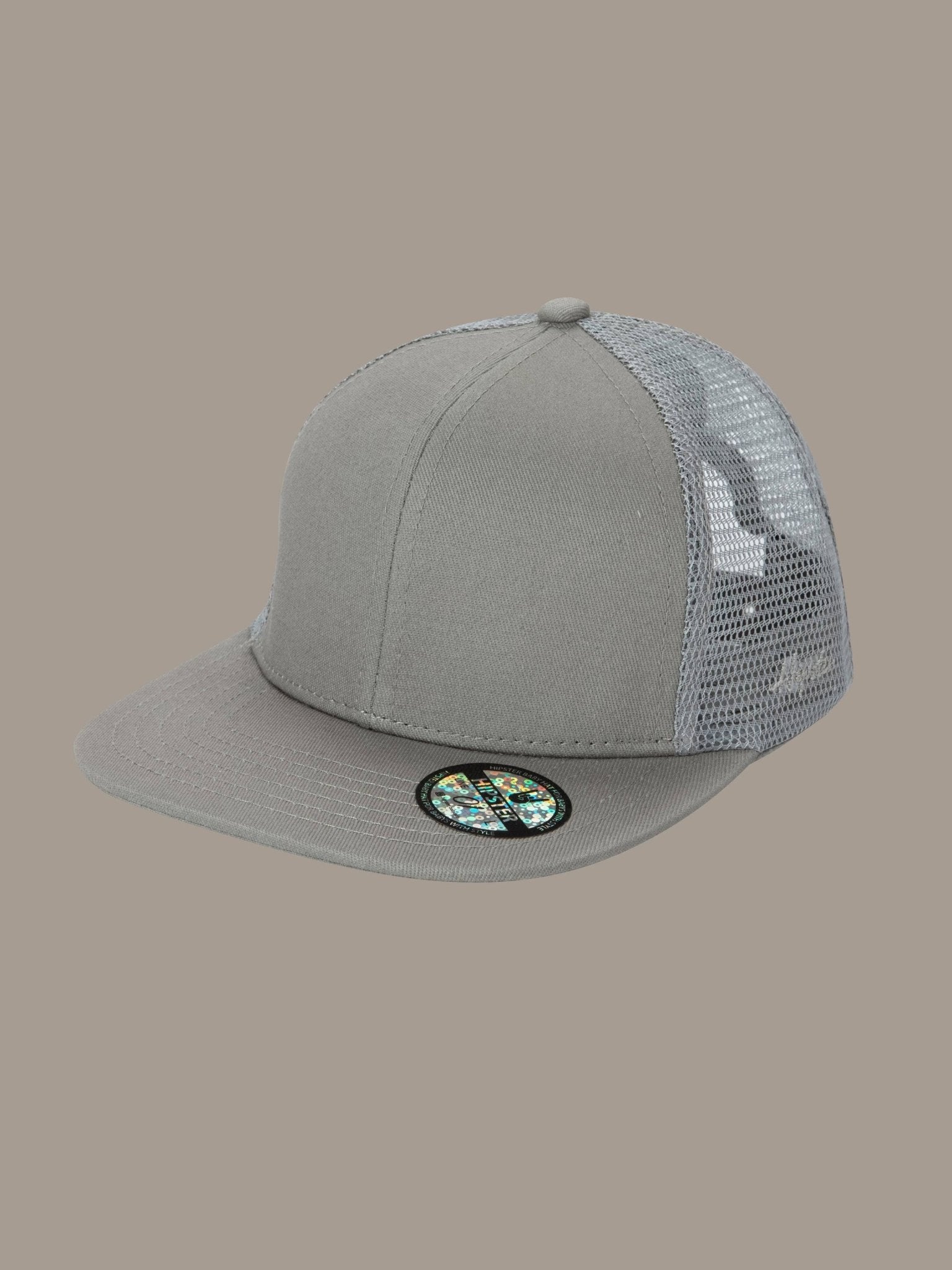 כובע אפור חלק - Hipster