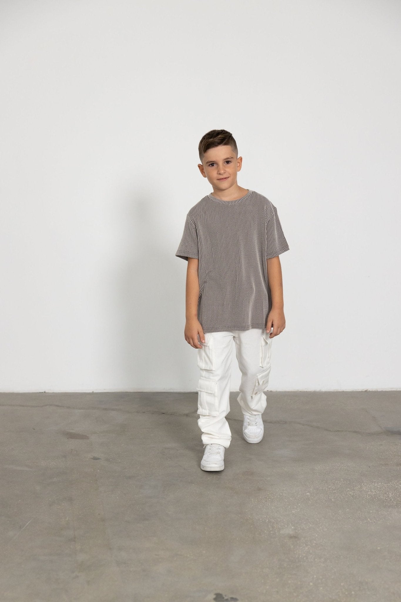 חולצת דניס אפור סגלגל - Hipster