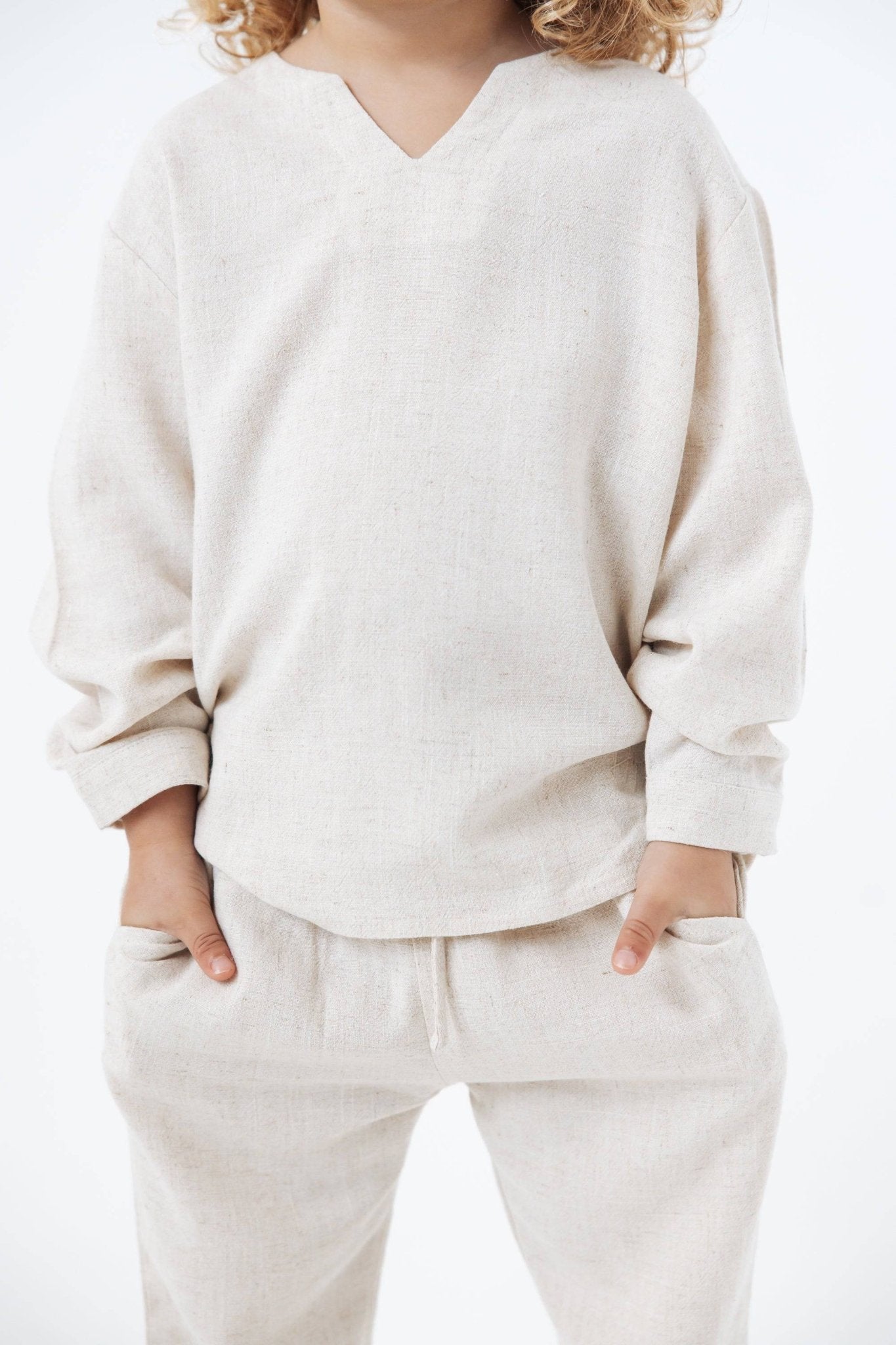 חולצת פשתן אבן - Hipster