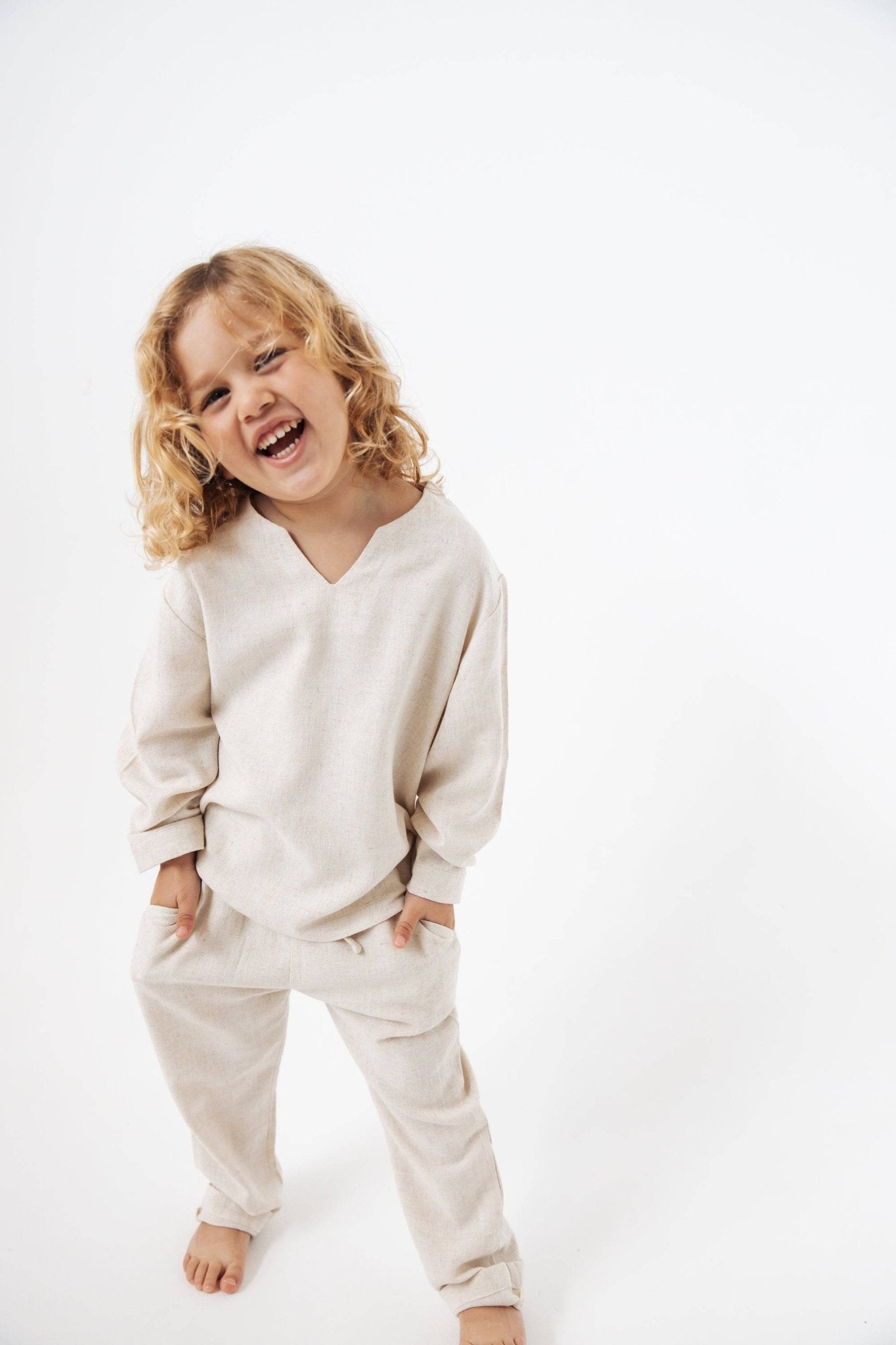 חולצת פשתן אבן - Hipster