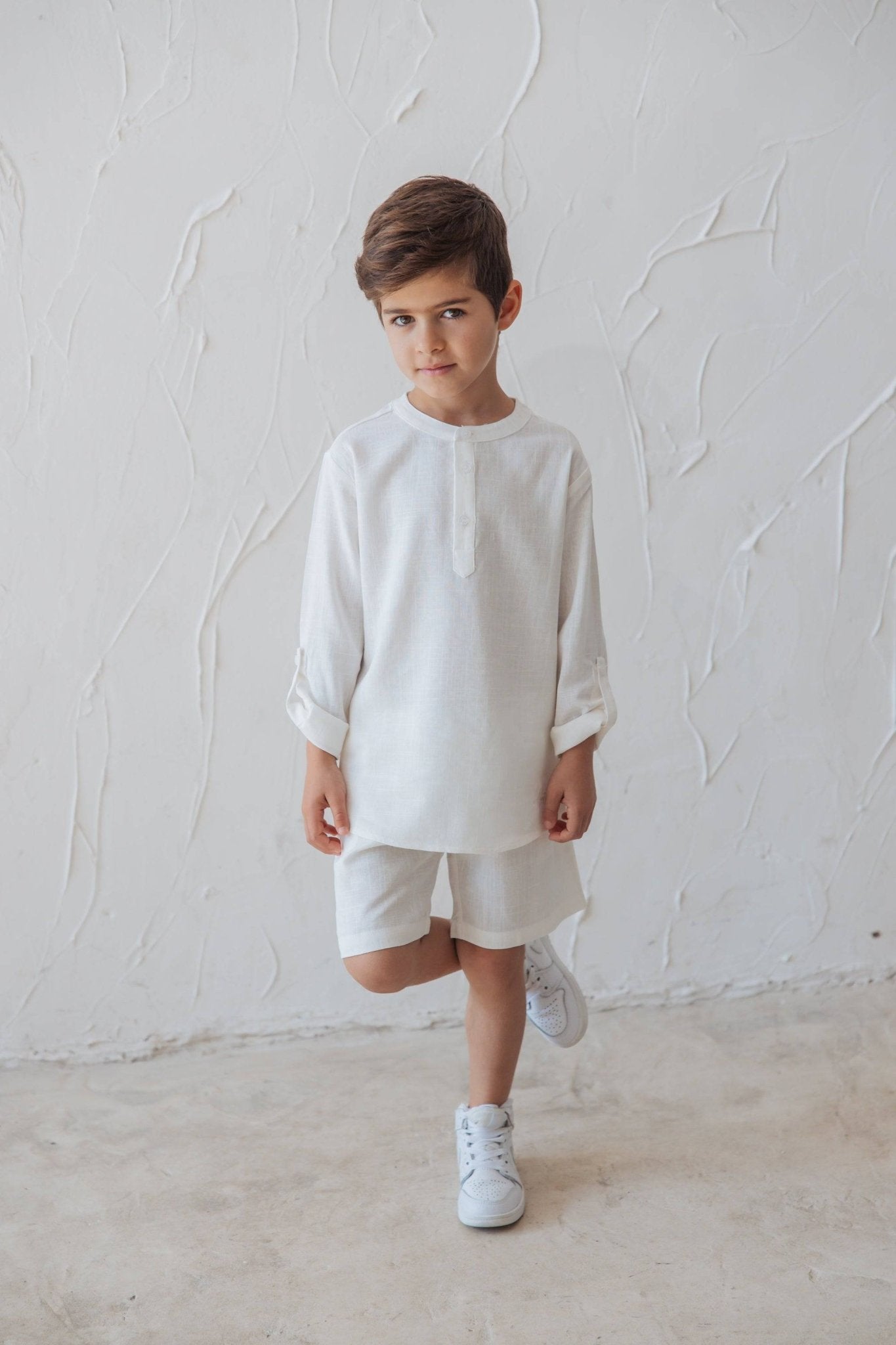 חולצת פשתן לבנה - Hipster