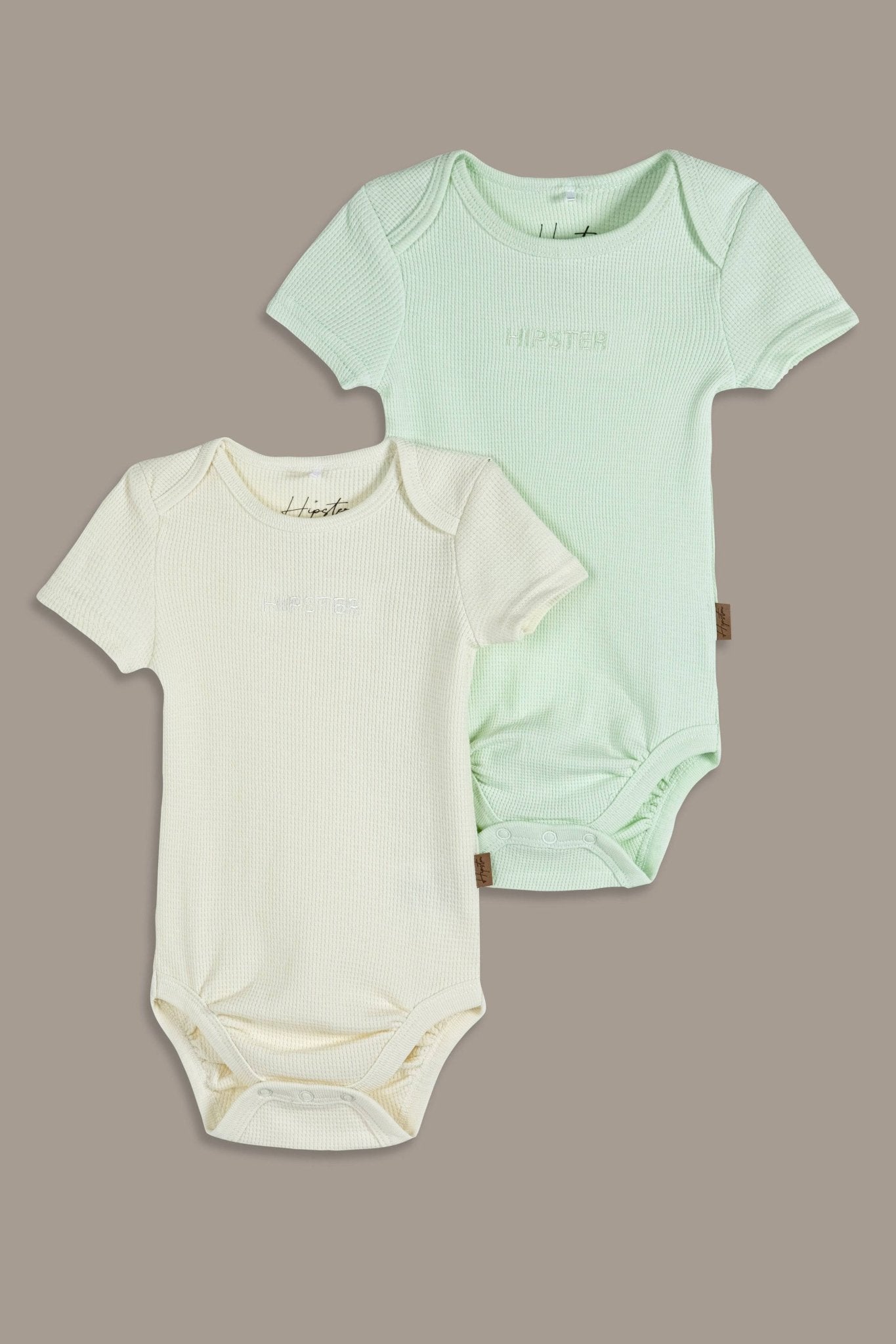 זוג בגדי גוף קצרים וופל מנטה - Hipster