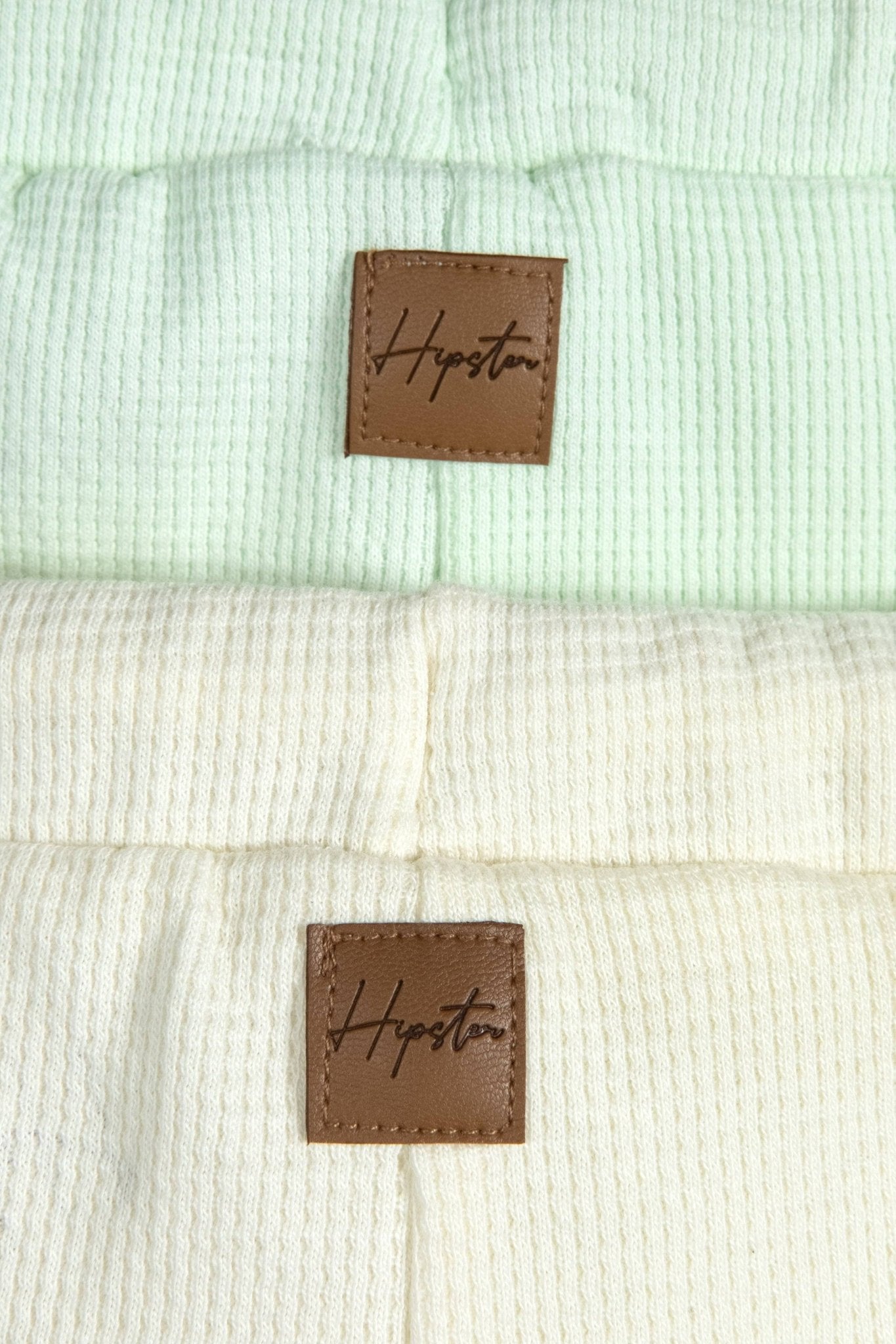 זוג מכנסיים קצרים וופל מנטה - Hipster