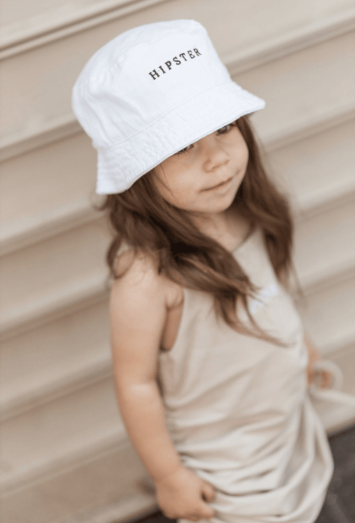 כובע באקט לבן - Hipster