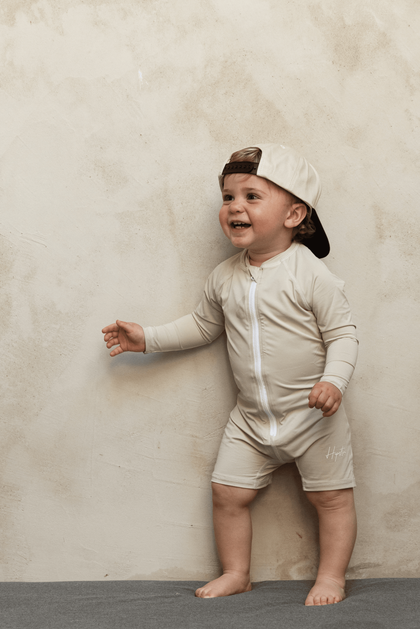 אוברול בגד ים בז - Hipster