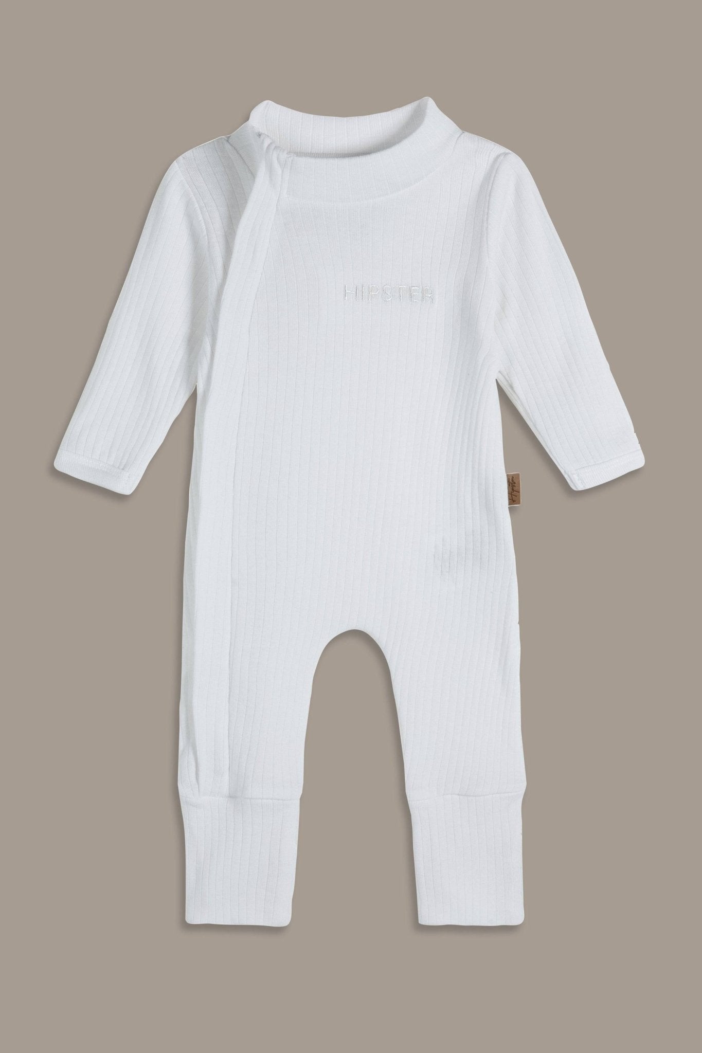 אוברול ריב לבן - Hipster